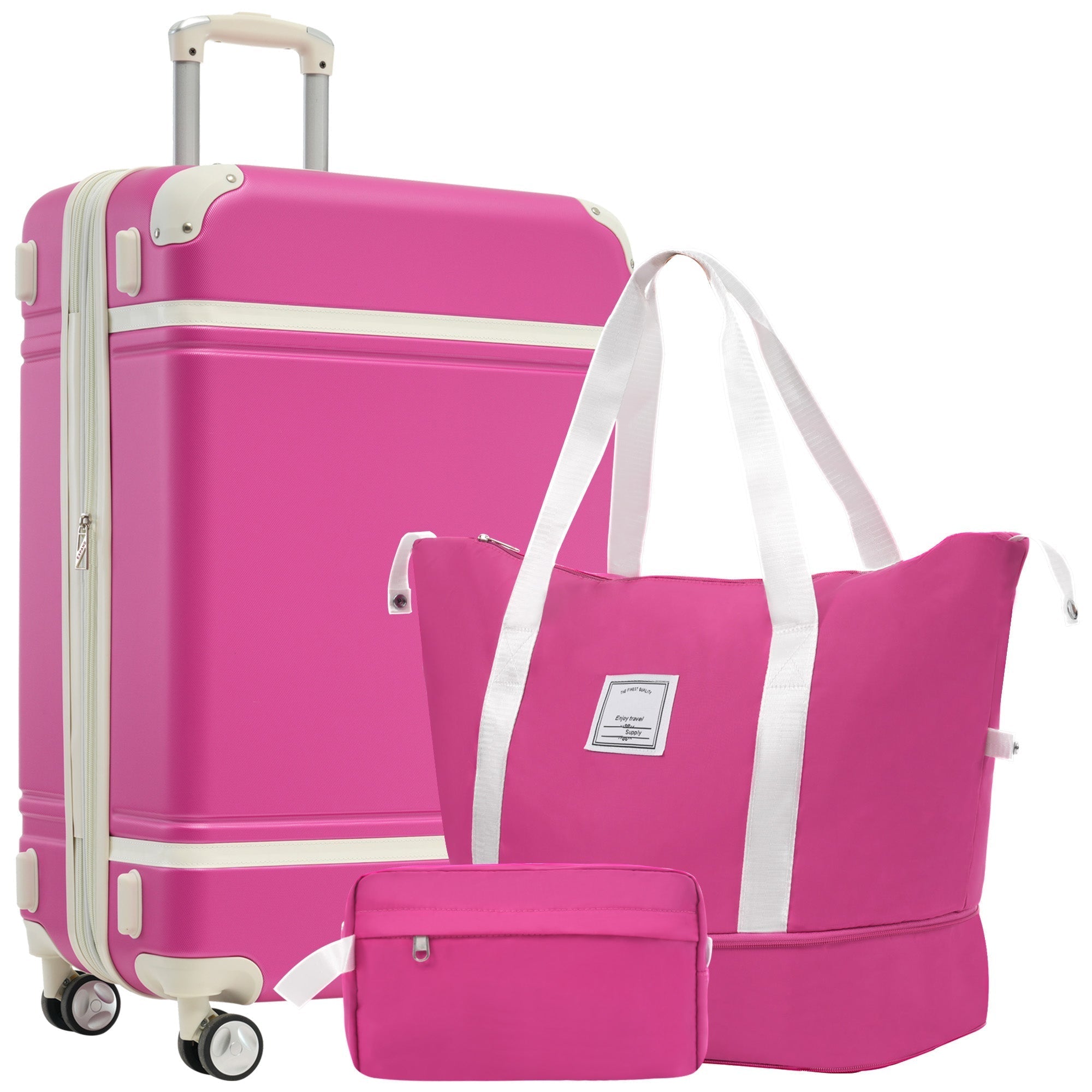 Hardshell Lightweight Suitcase Double Spinner Wheels with TSA Lock ,Single Vintage Luggage with Bag - Tuesday Morning - Luggage