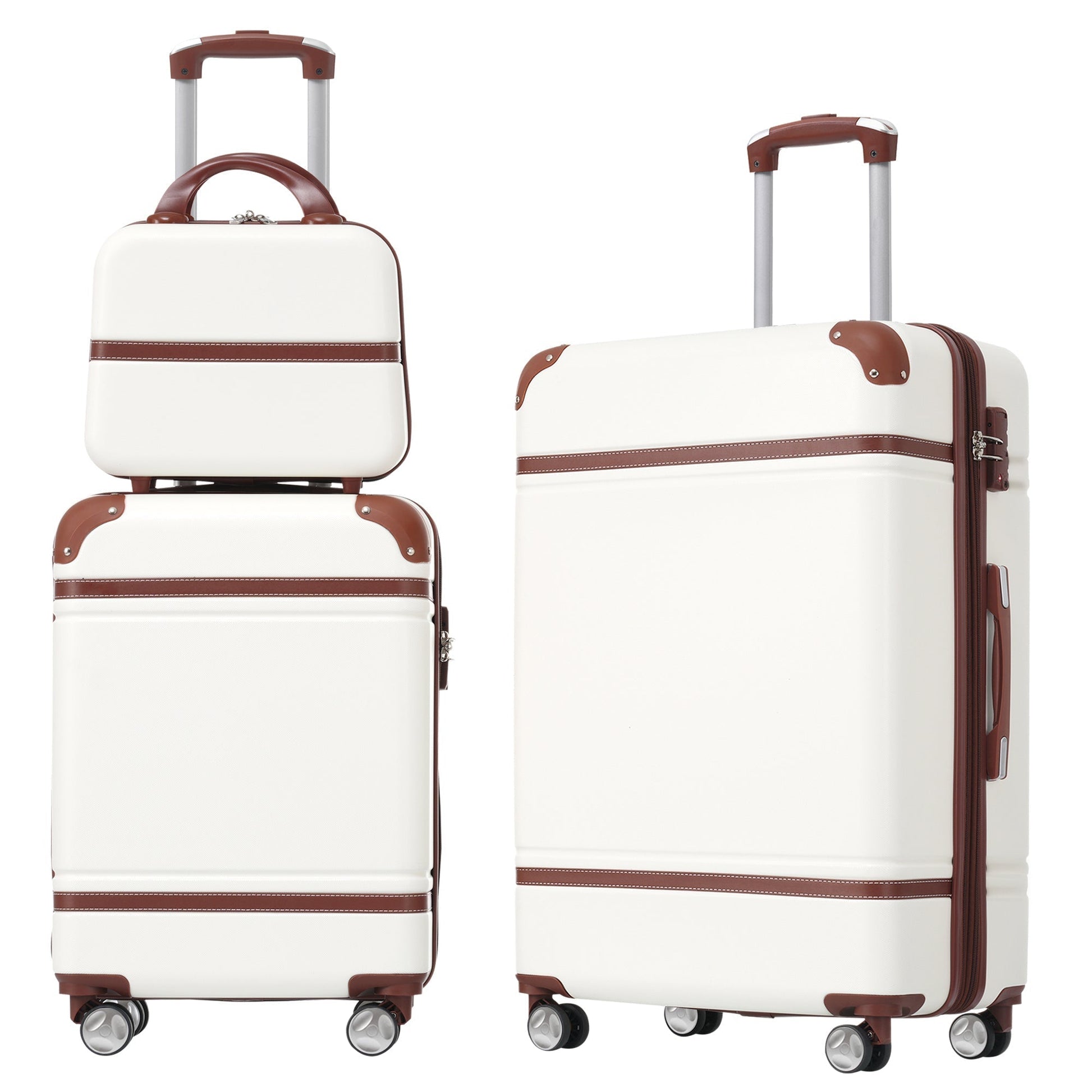 Hardshell Luggage Sets 3 Pieces Luggages and Cosmetic Case Spinner Suitcase with TSA Lock Lightweight - Tuesday Morning - Luggage Sets