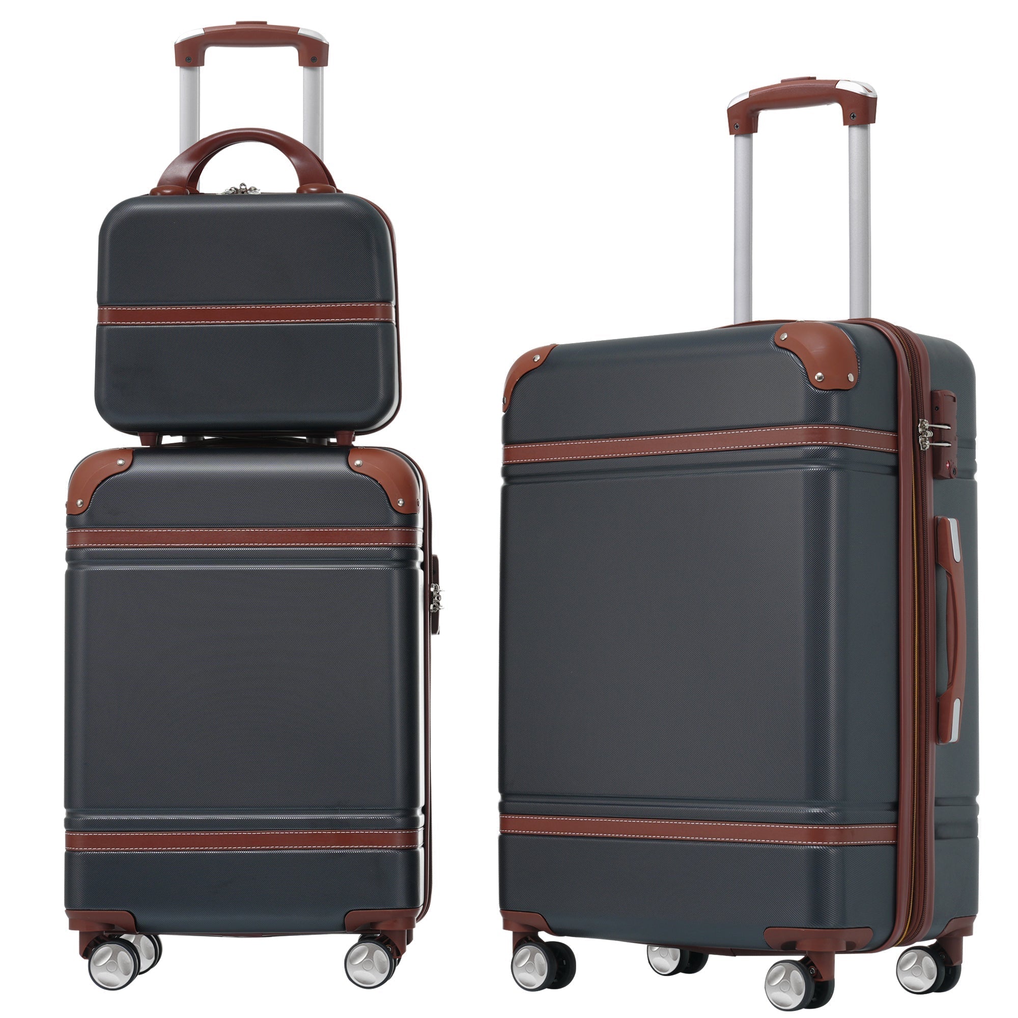 Hardshell Luggage Sets 3 Pieces Luggages and Cosmetic Case Spinner Suitcase with TSA Lock Lightweight - Tuesday Morning - Luggage Sets