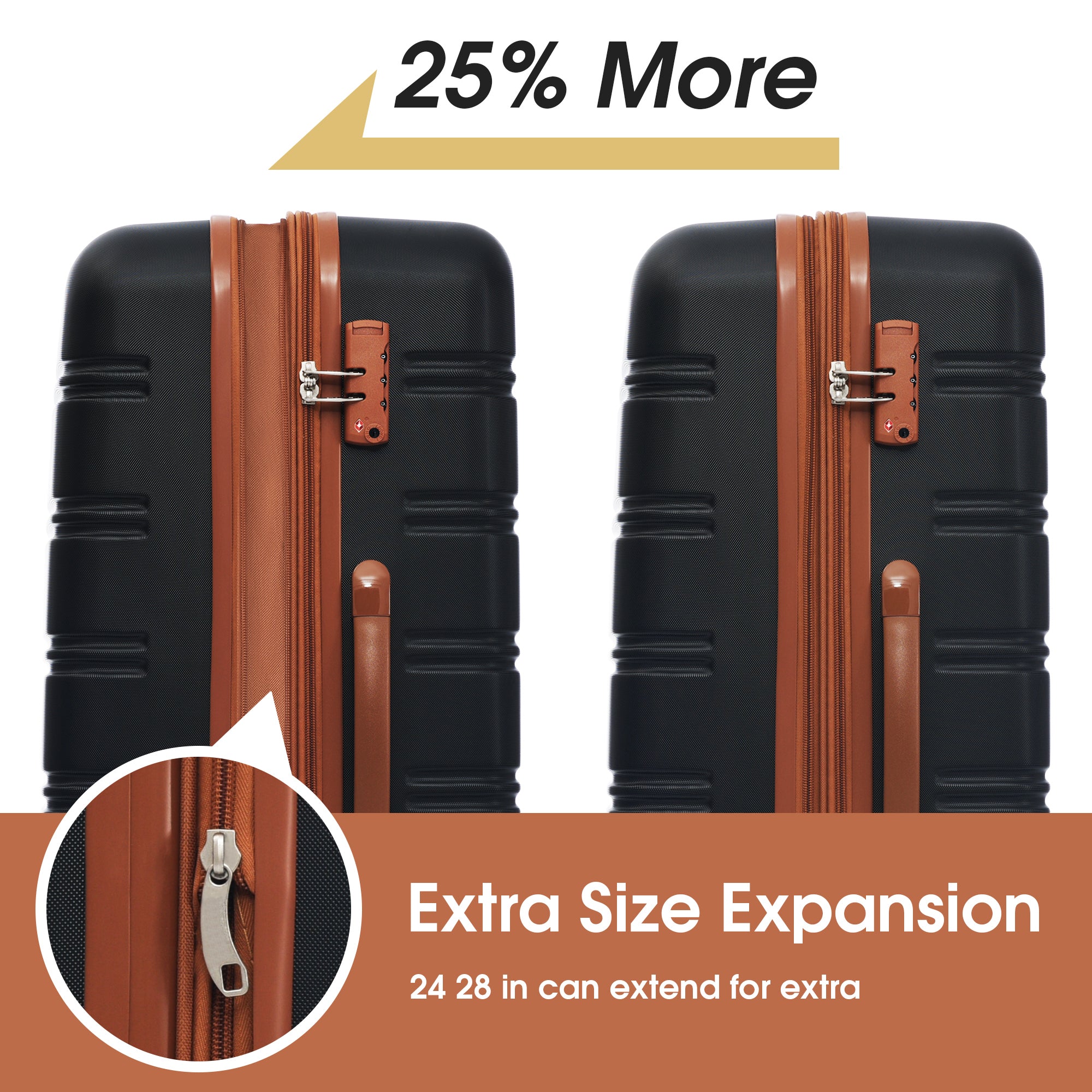 Hardshell Luggage Sets 4 pcs + Bag Spinner Suitcase with TSA Lock Lightweight Luggages - Tuesday Morning - Luggage Sets