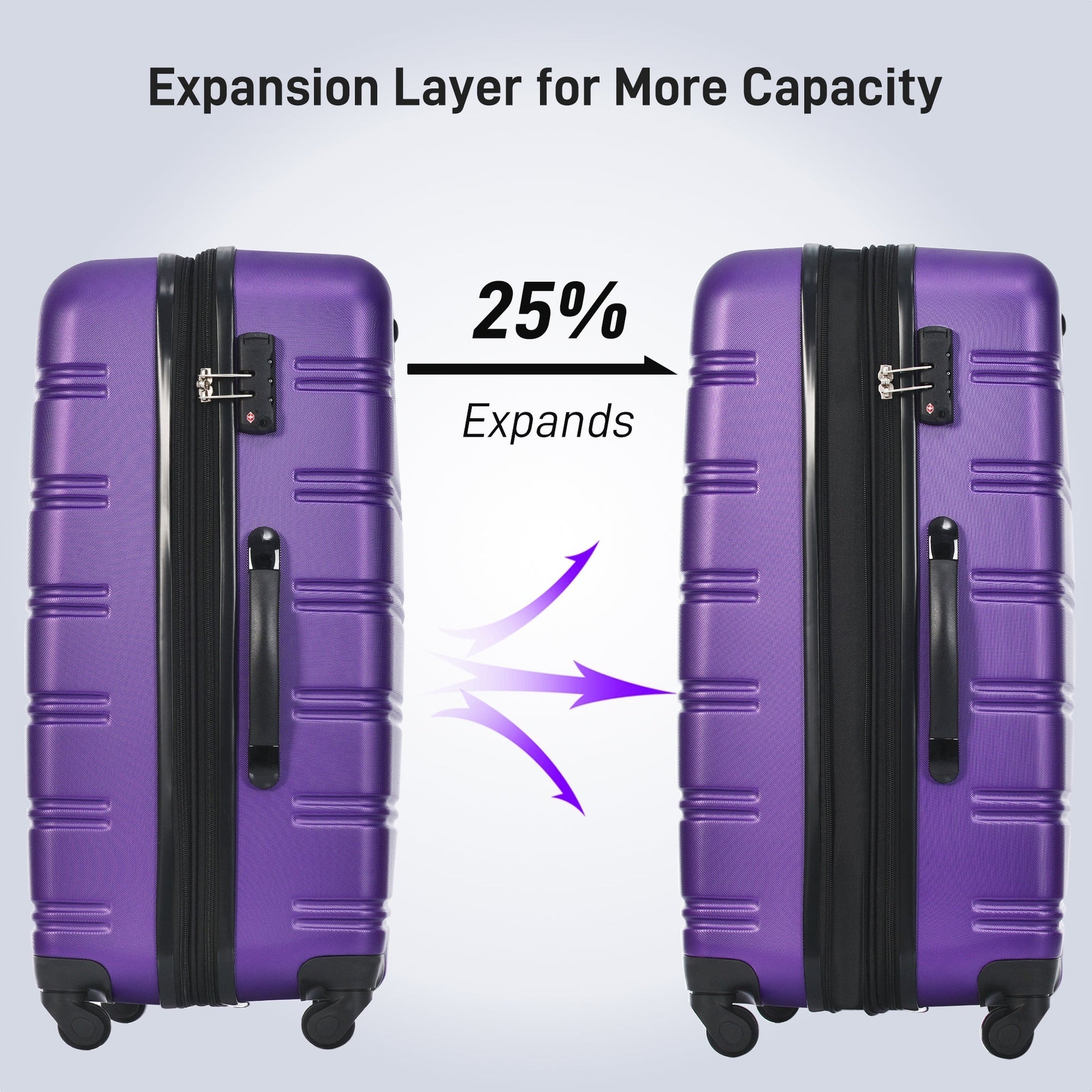 Hardshell Luggage Sets 4 pcs + Bag Spinner Suitcase with TSA Lock Lightweight Luggages - Tuesday Morning - Luggage Sets