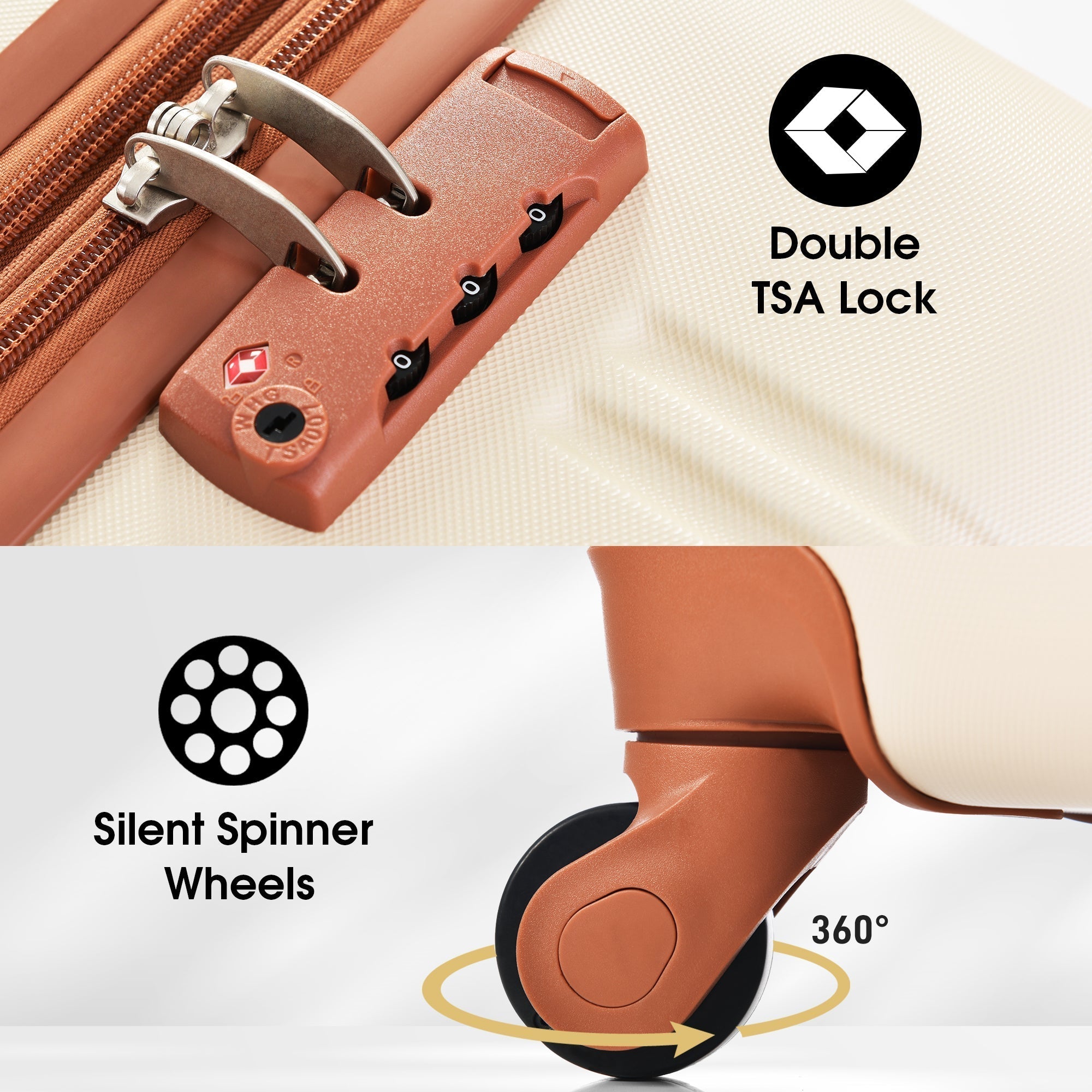 Hardshell Luggage Sets 4 pcs + Bag Spinner Suitcase with TSA Lock Lightweight Luggages - Tuesday Morning - Luggage Sets