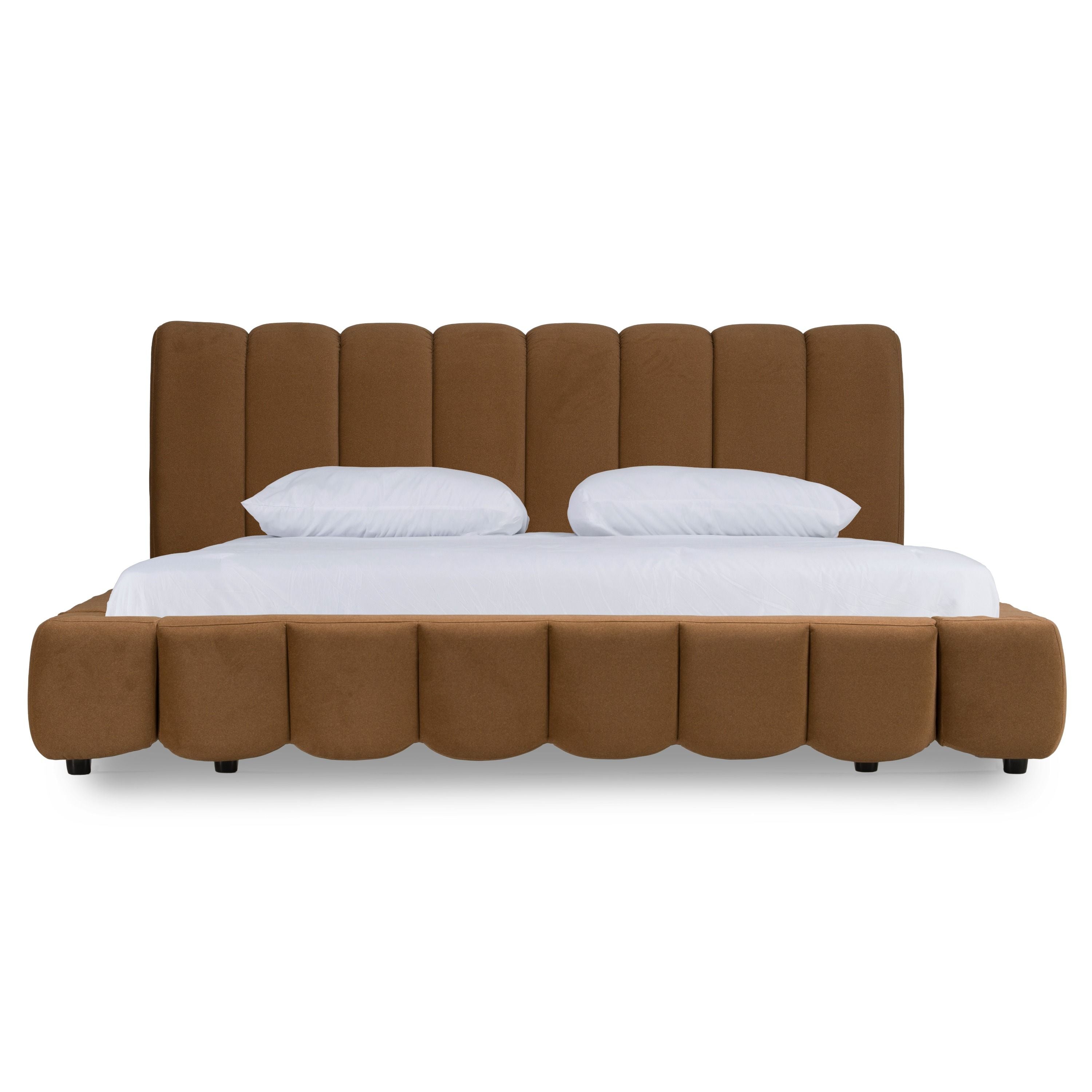 Modrest Harris - Modern Brown Fabric King Bed