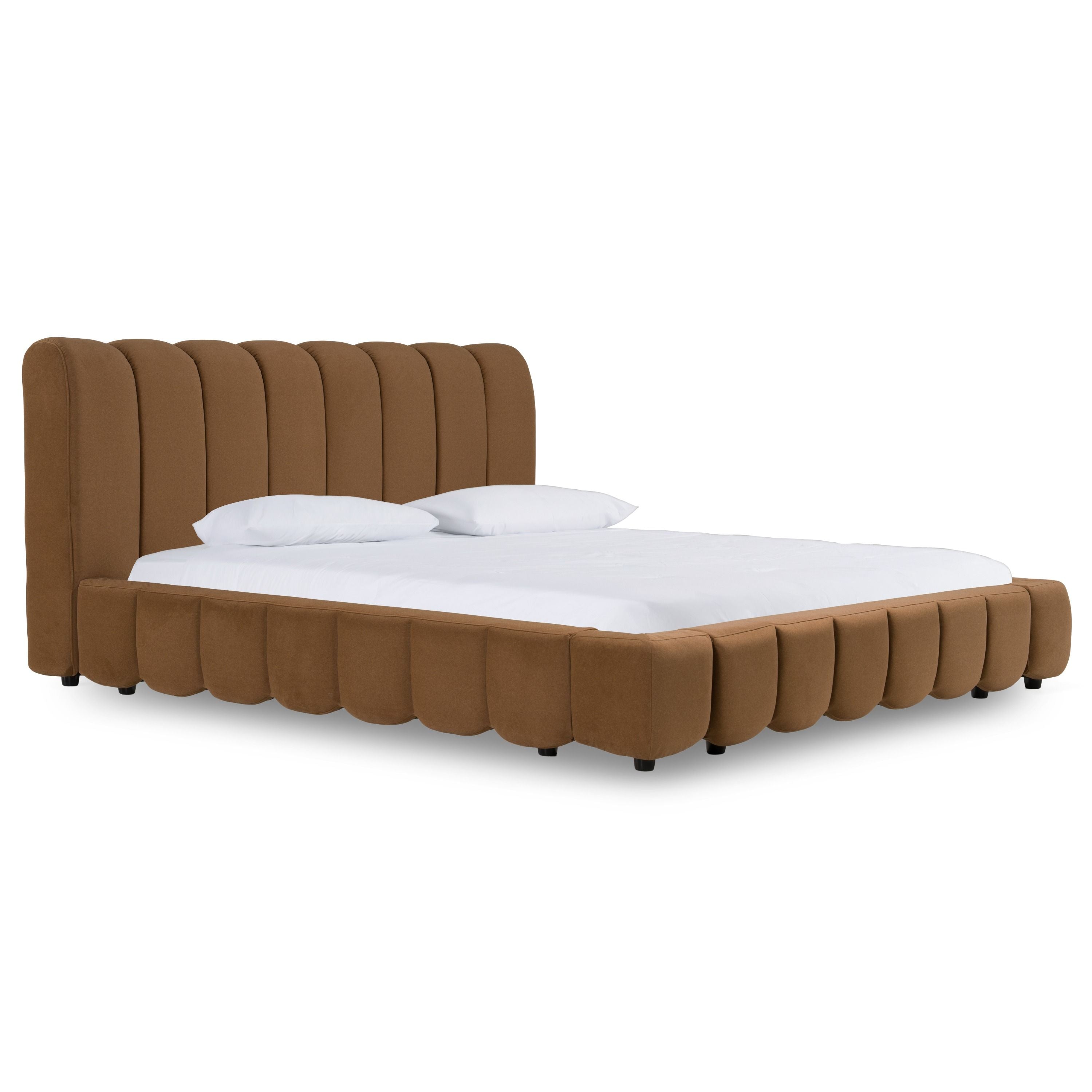 Modrest Harris - Modern Brown Fabric King Bed