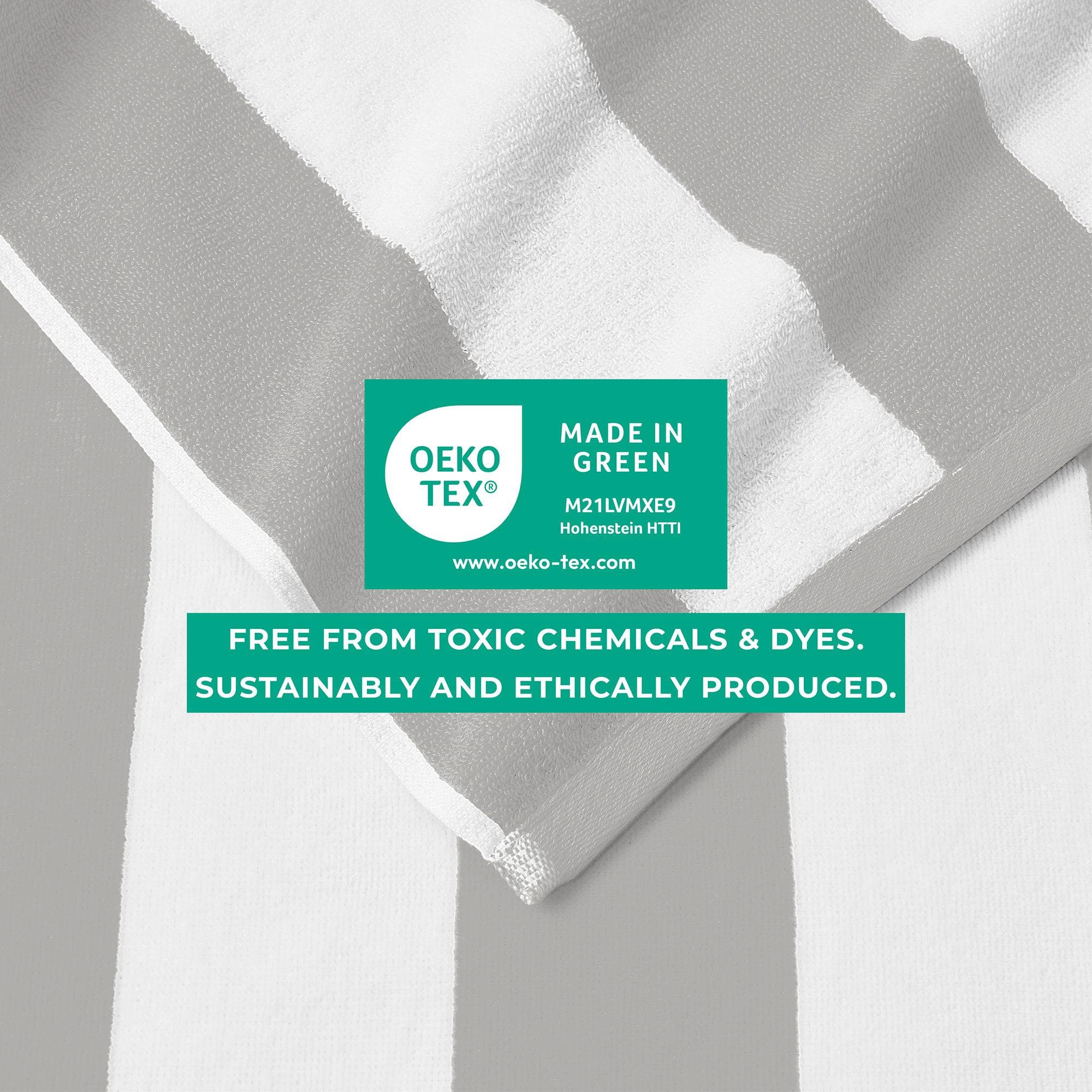 Cotton Velour Cabana Stripe Beach Towel - Novia Collection - Best Buy Furniture