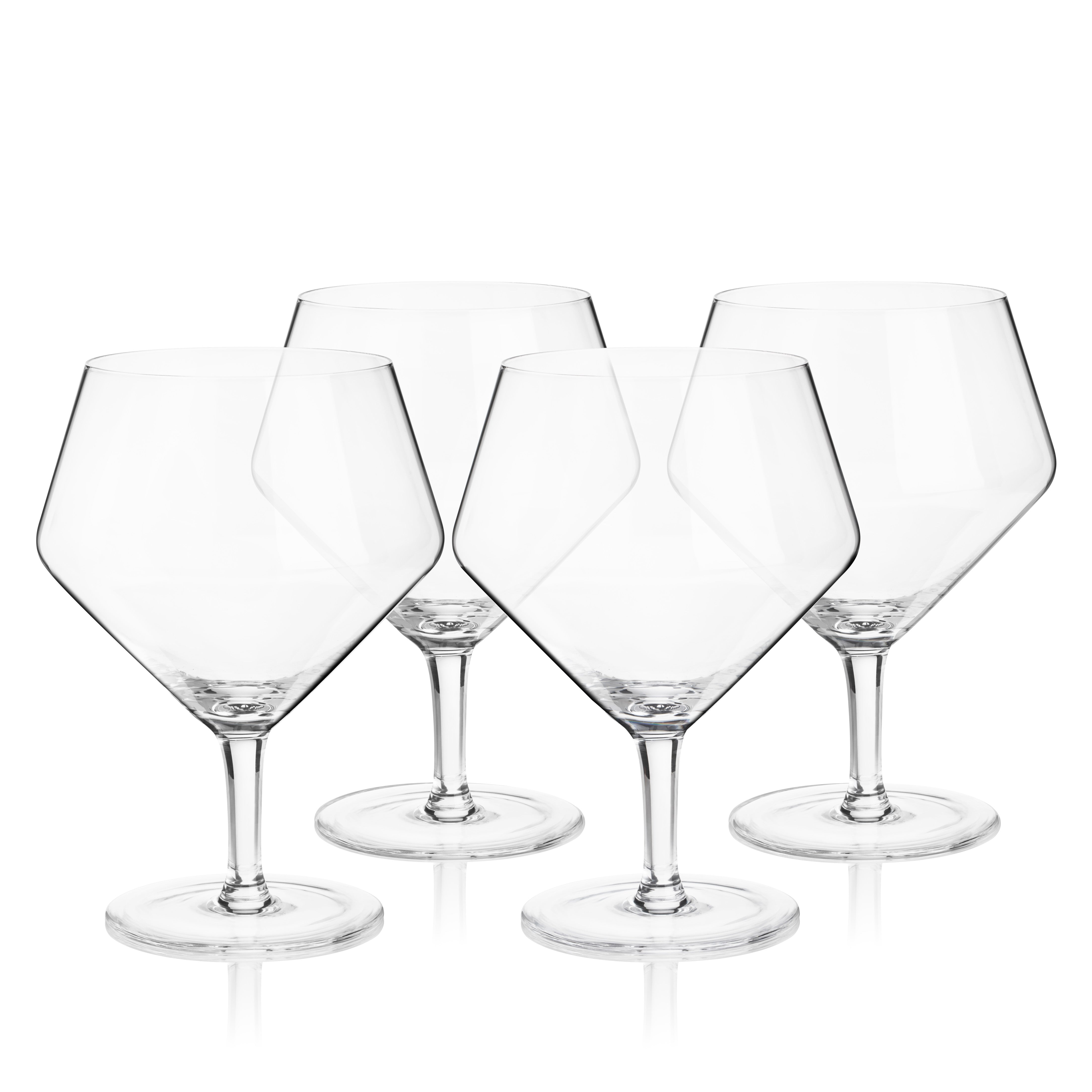 Raye Angled Crystal Gin & Tonic Glasses Set of 4