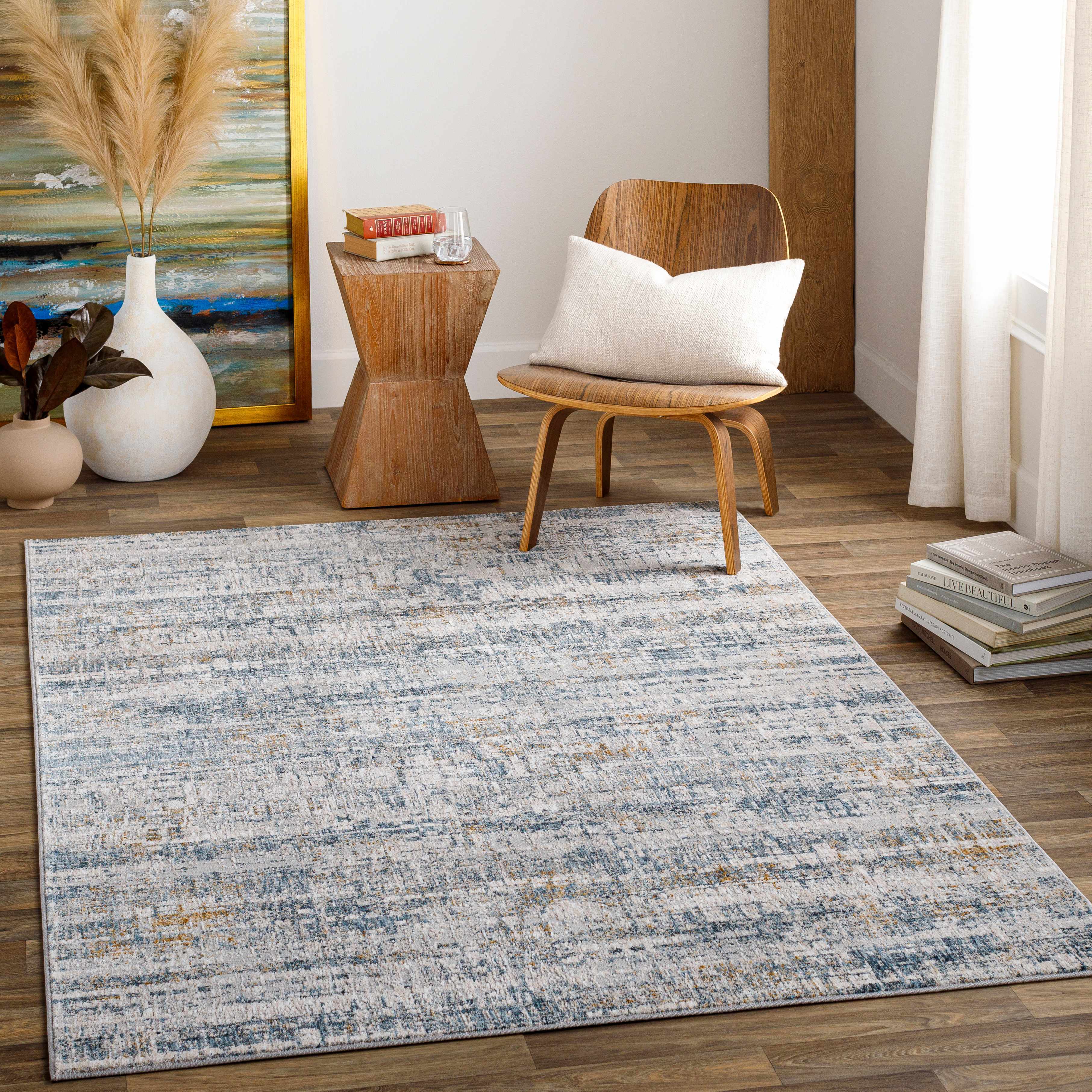 Hughesdale Distorted Lines Luxe Area Rug