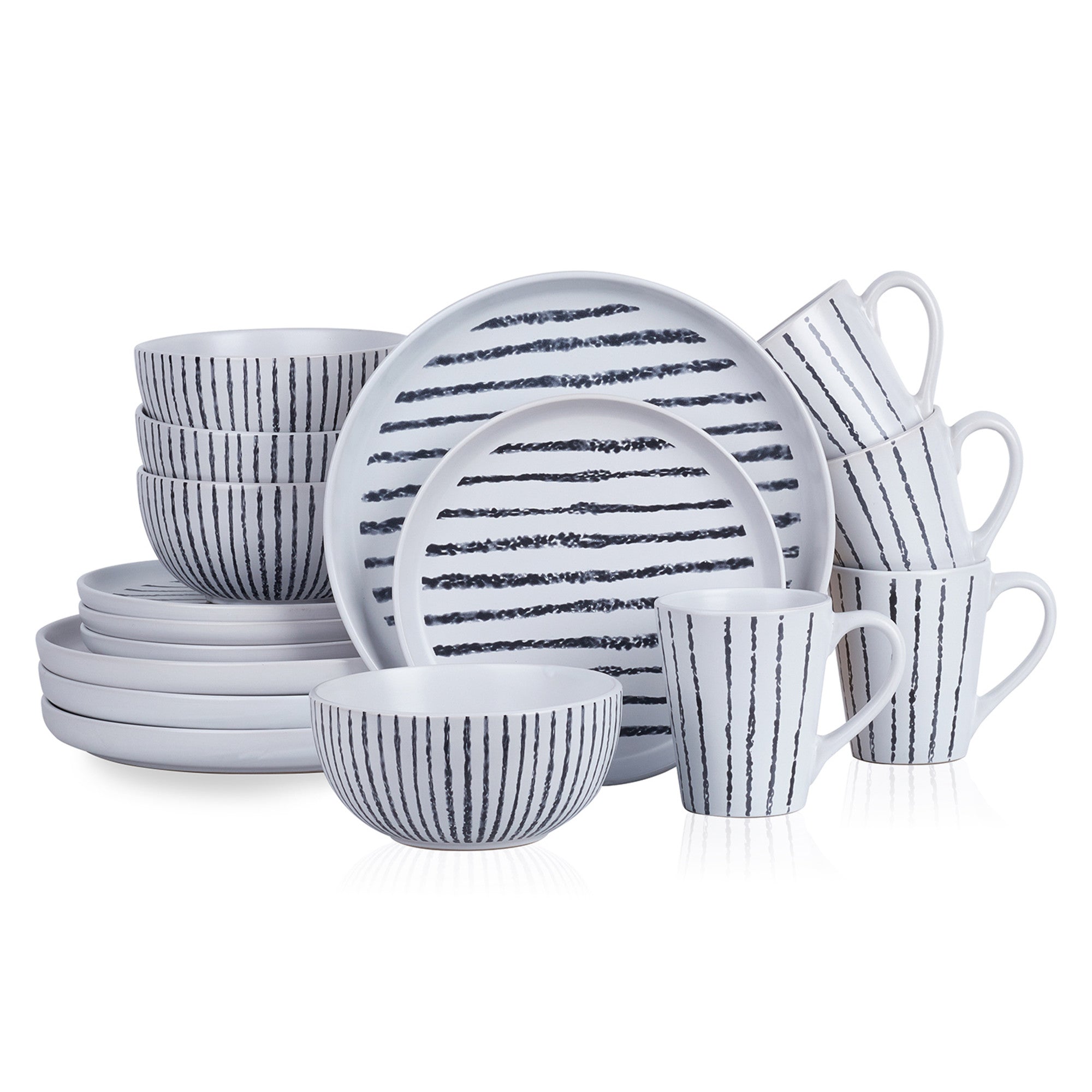Nova Stoneware Dinnerware Set - Black