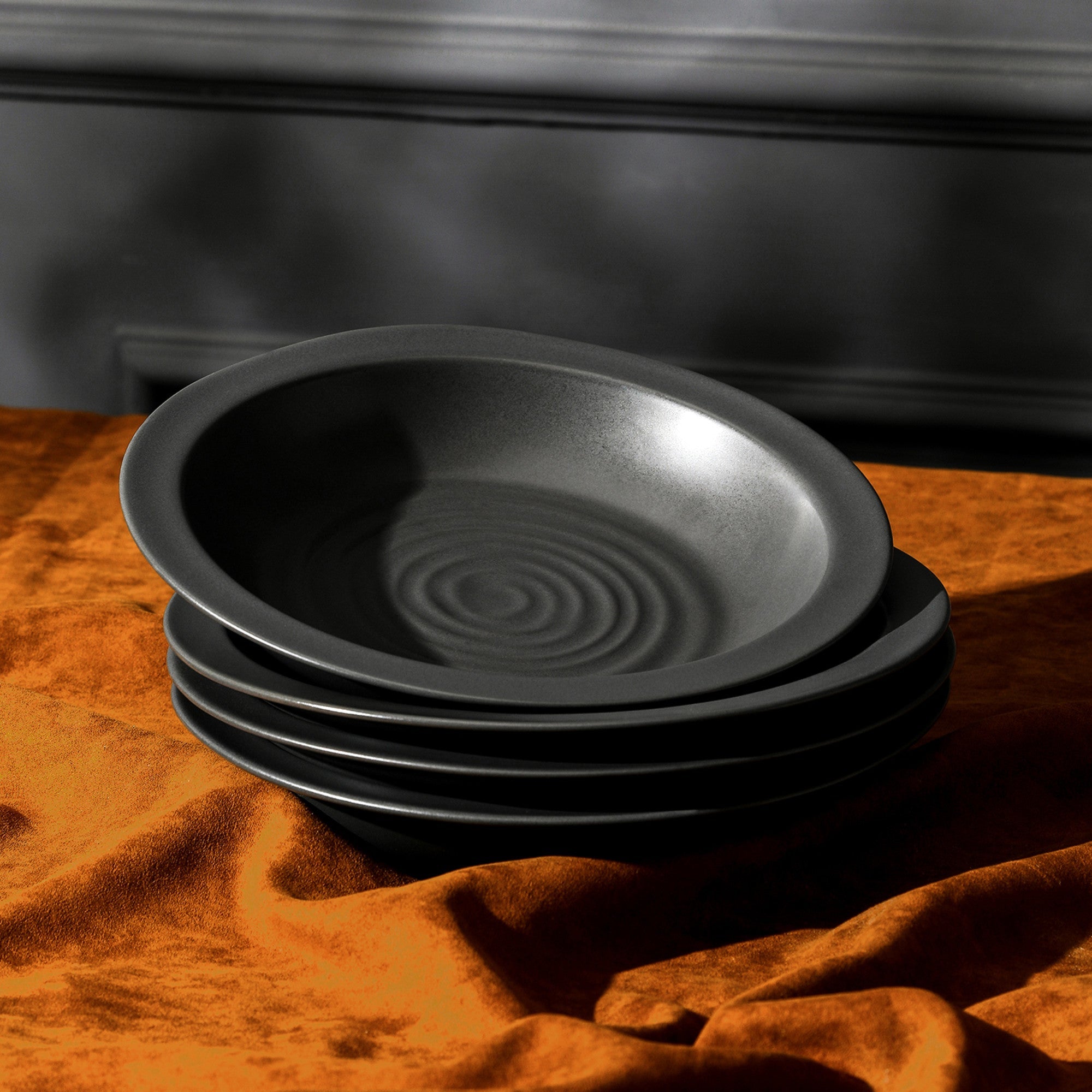 Orbit Stoneware  Pasta Bowl - Charcoal