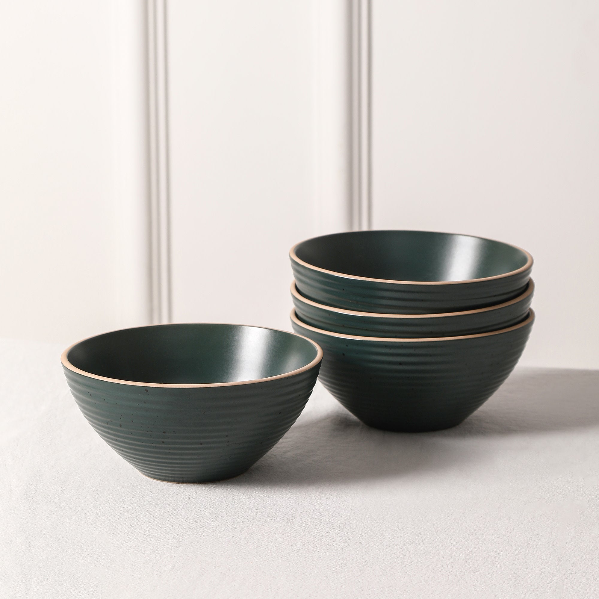 Lauren Stoneware Dinnerware Set - Dark Green
