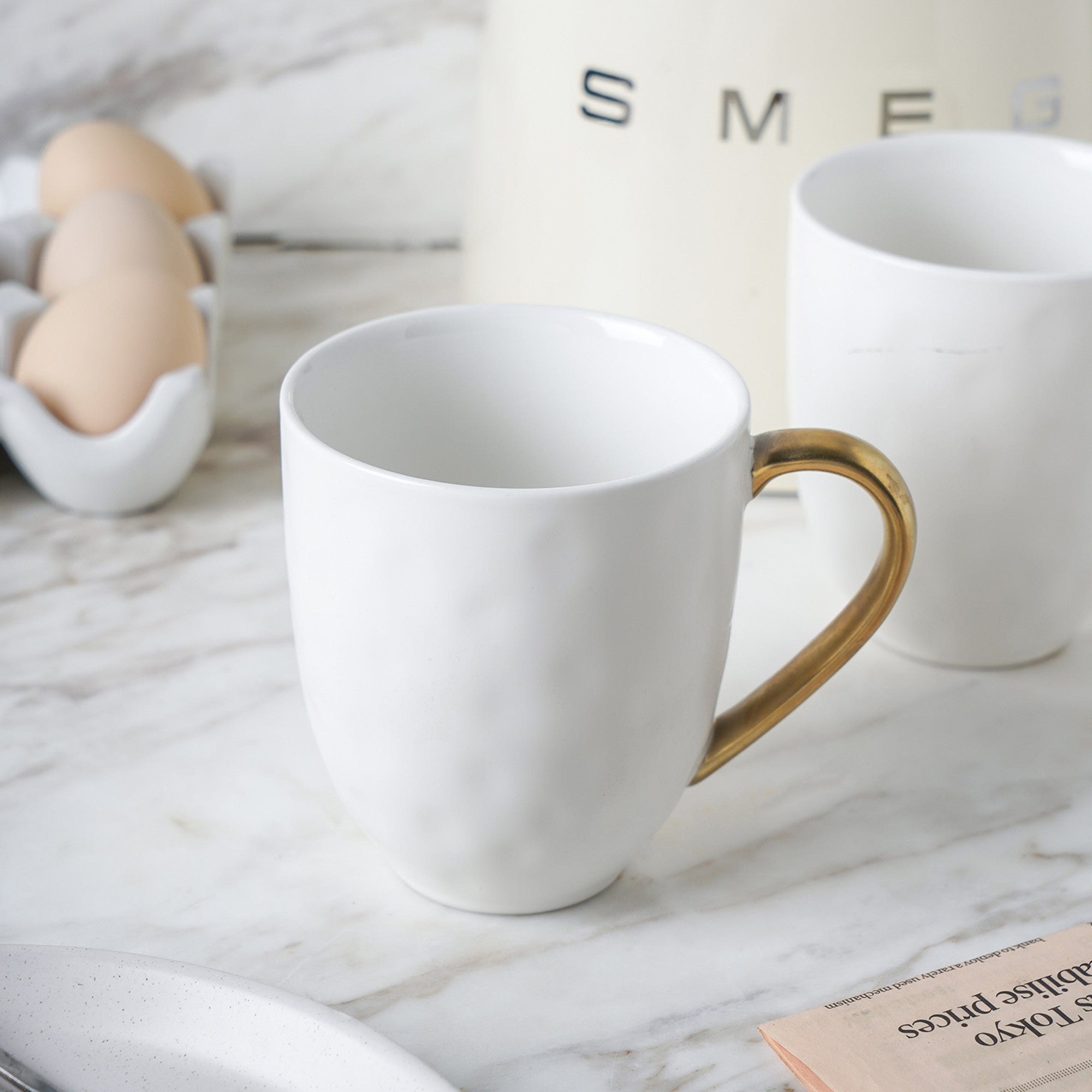 Florian Porcelain Mug - White