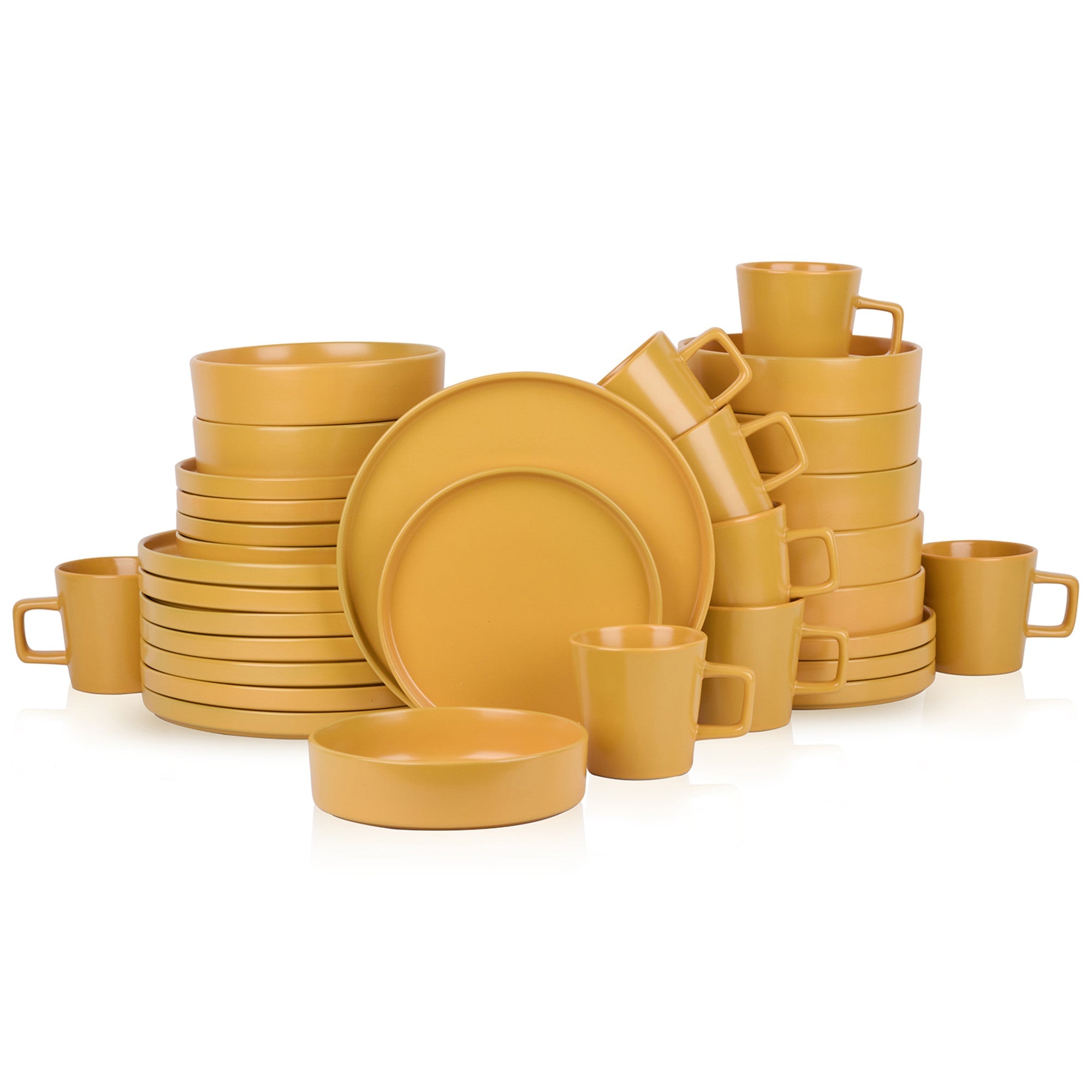 Cleo Stoneware Dinnerware Set - Yellow