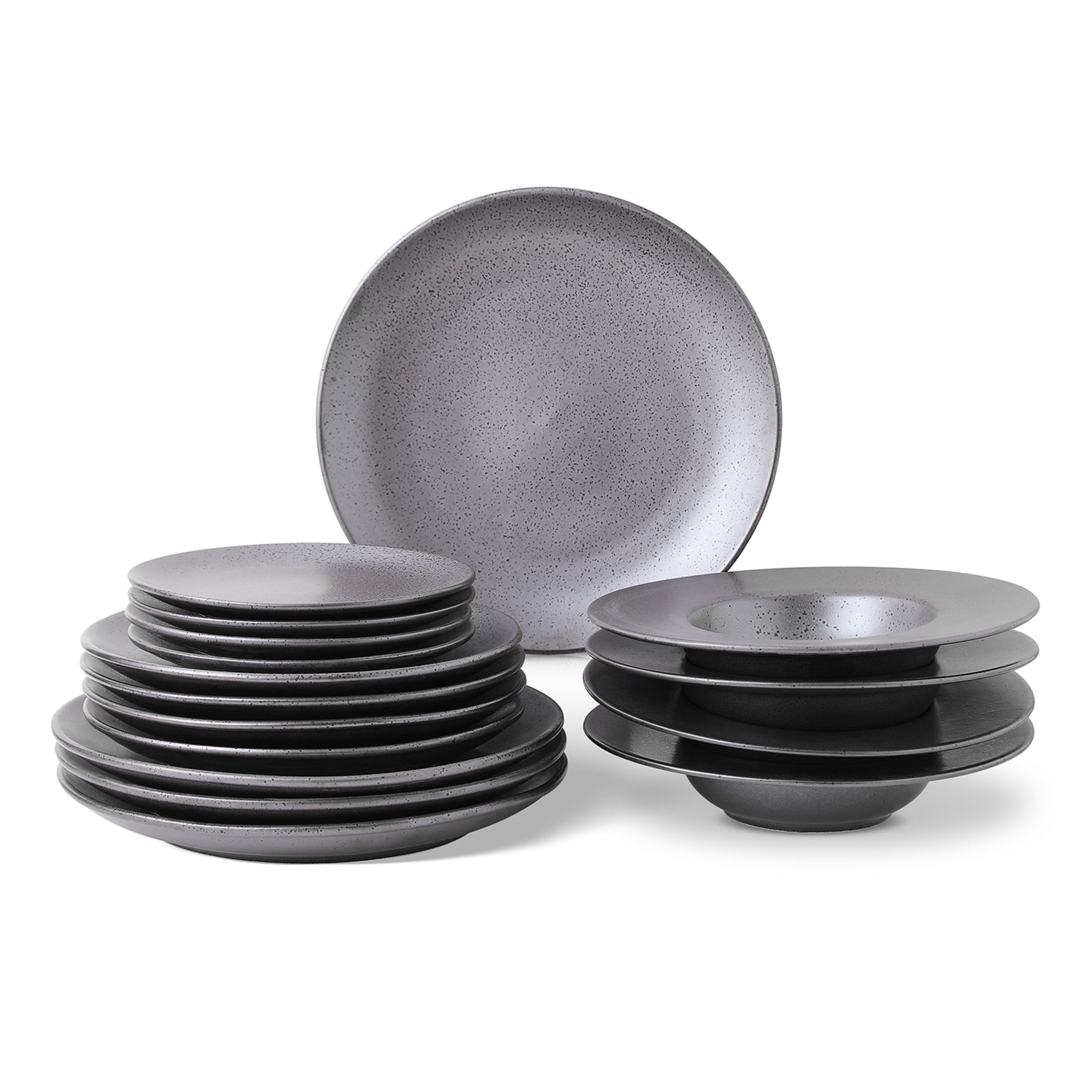 Valencia Porcelain Dinnerware Set - Metallic Grey