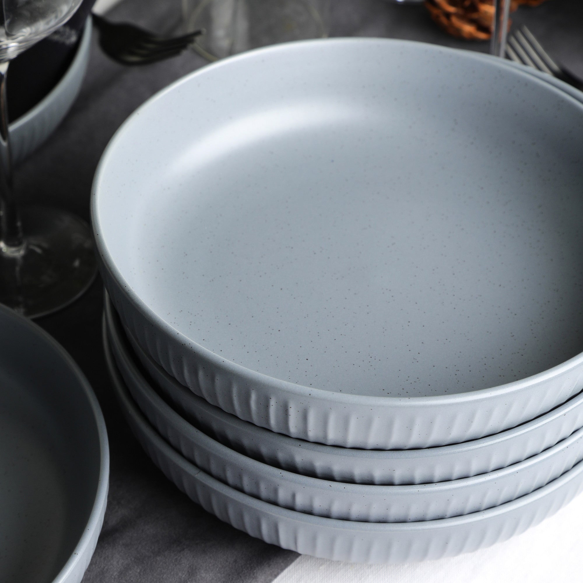 Logan Stoneware Bowl - Grey