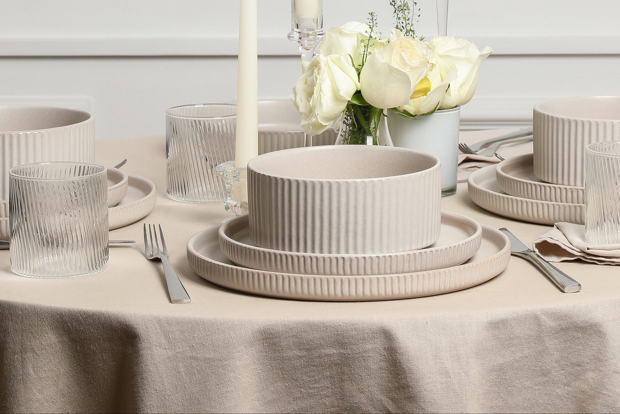 Haven Stoneware Salad Plate - Beige