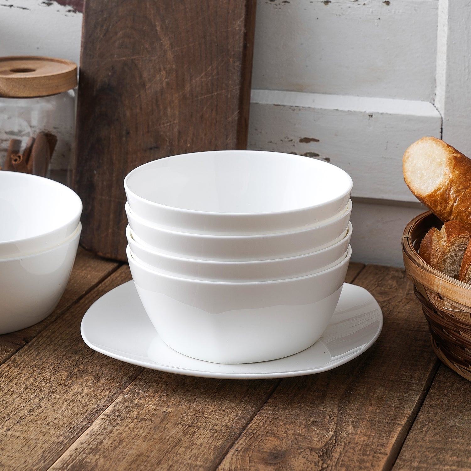 Juliette Bone China Dinnerware Set - White