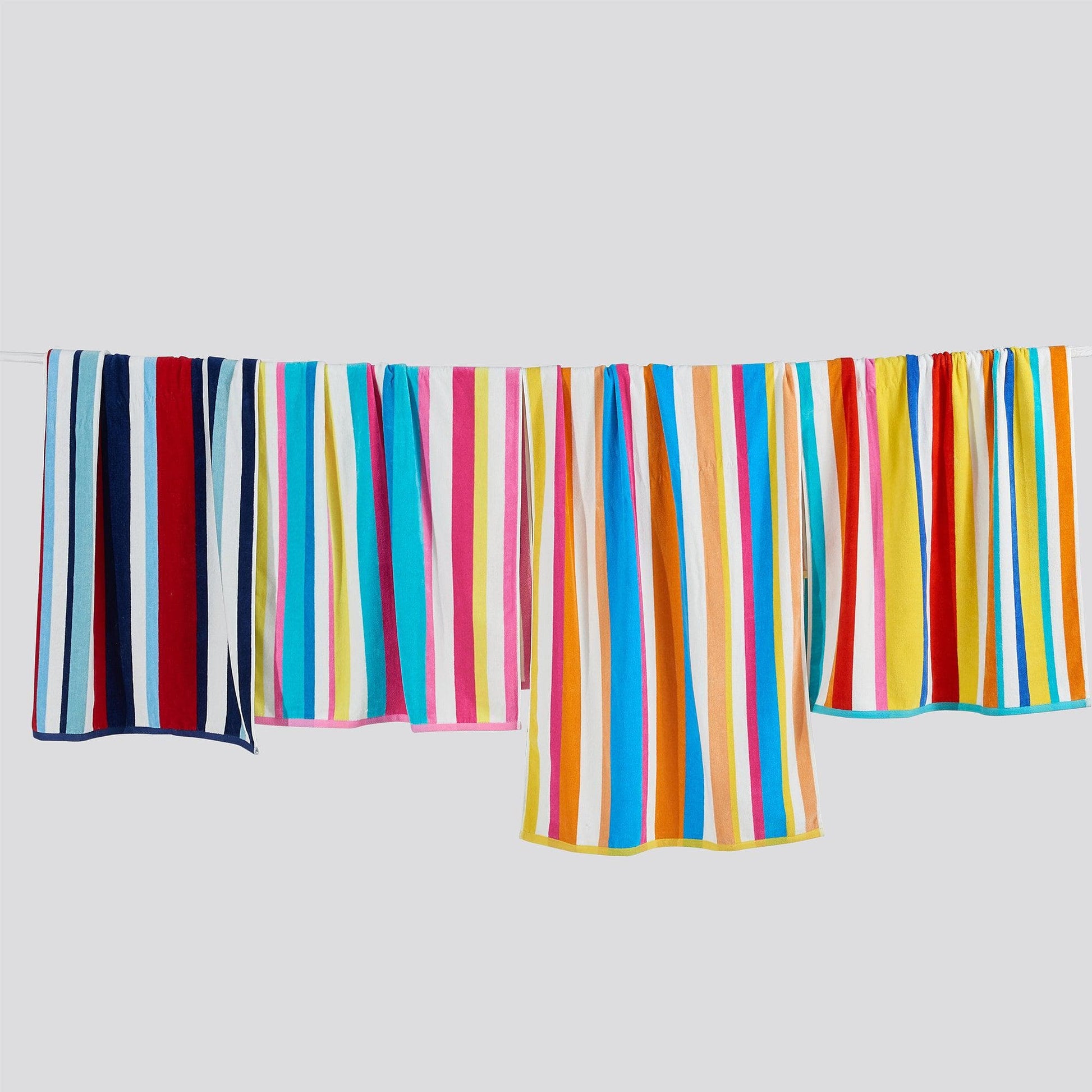 Cotton Velour Cabana Stripe Beach Towel - Novia Collection - Best Buy Furniture