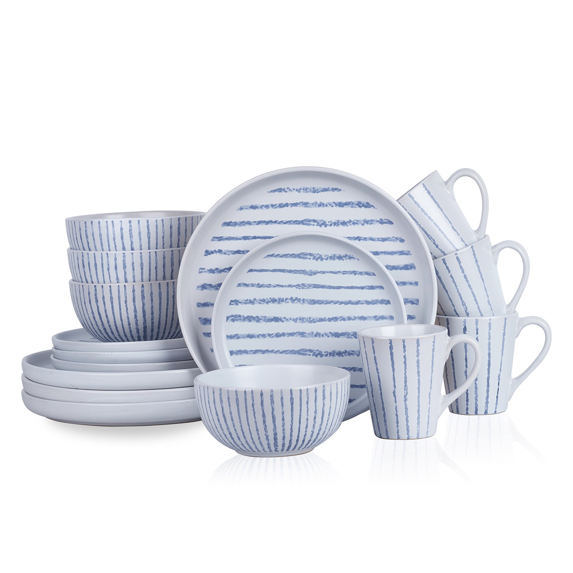 Nova Stoneware Dinnerware Set - Blue