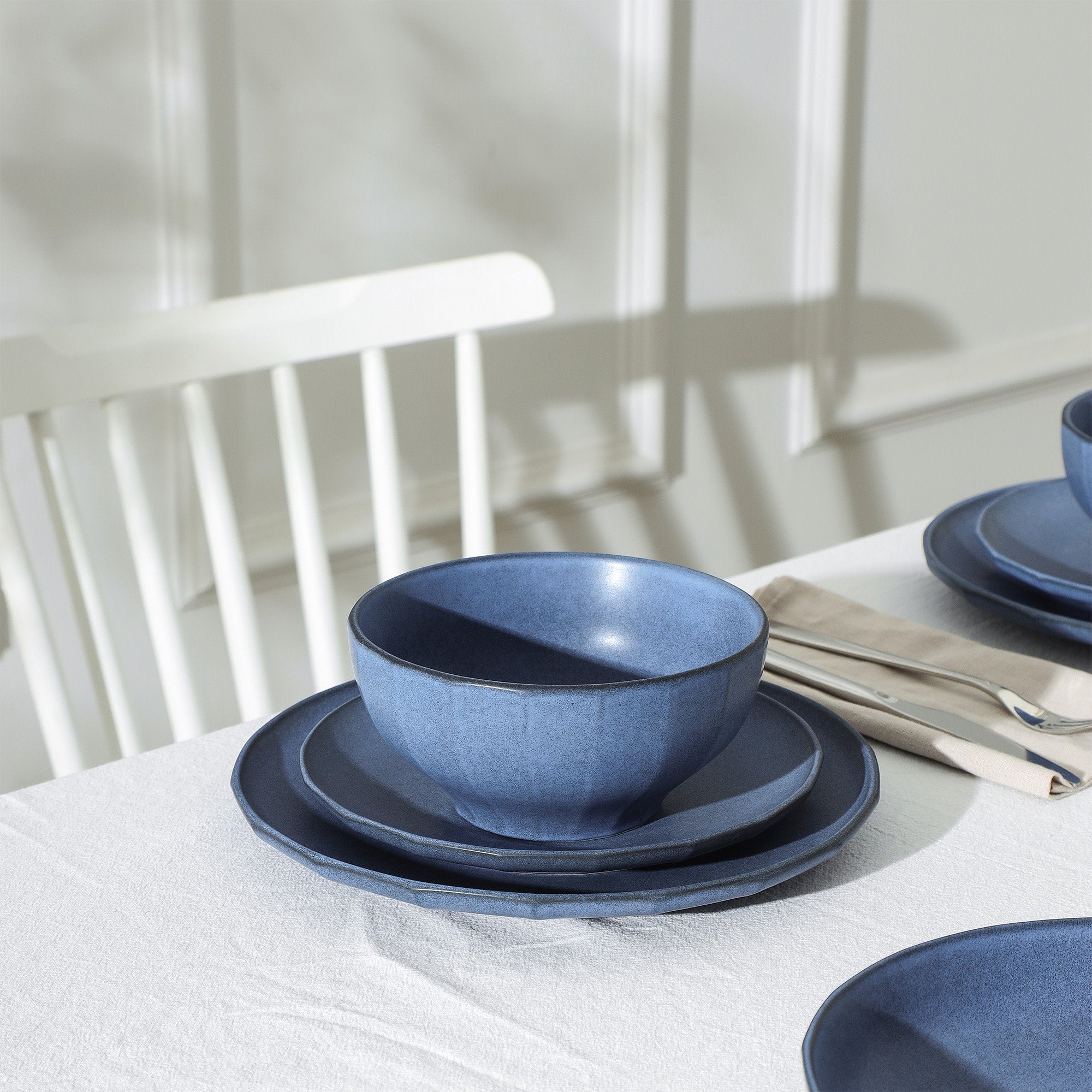 Rio Stoneware Dinnerware Set - Blue