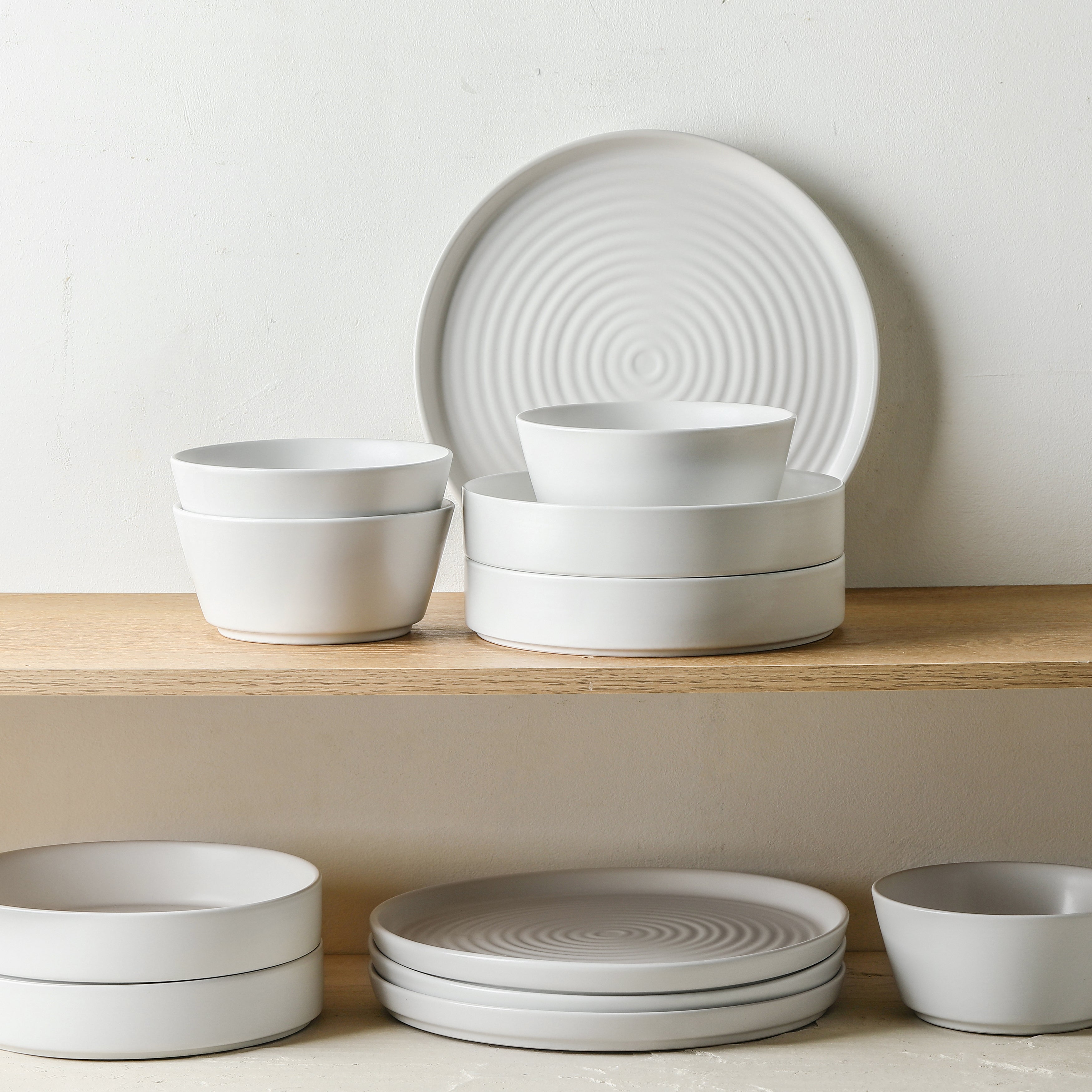 Elica Stoneware Dinnerware Set - White