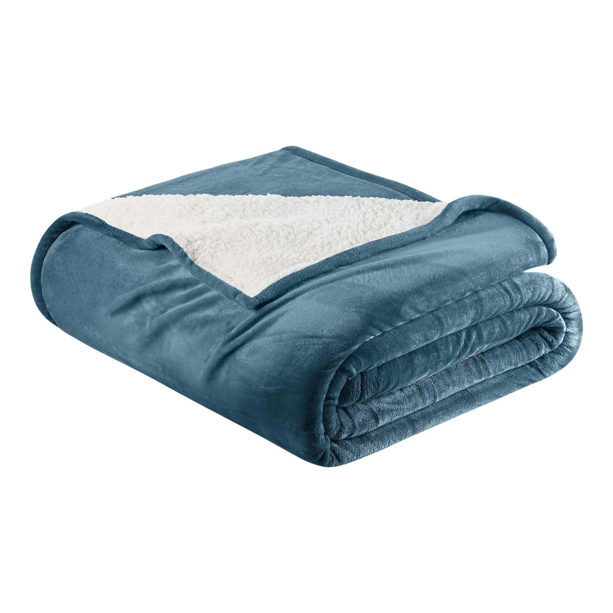 Velvet Plush Sherpa Bed Blanket - Sherpa Fleece Collection - Best Buy Furniture