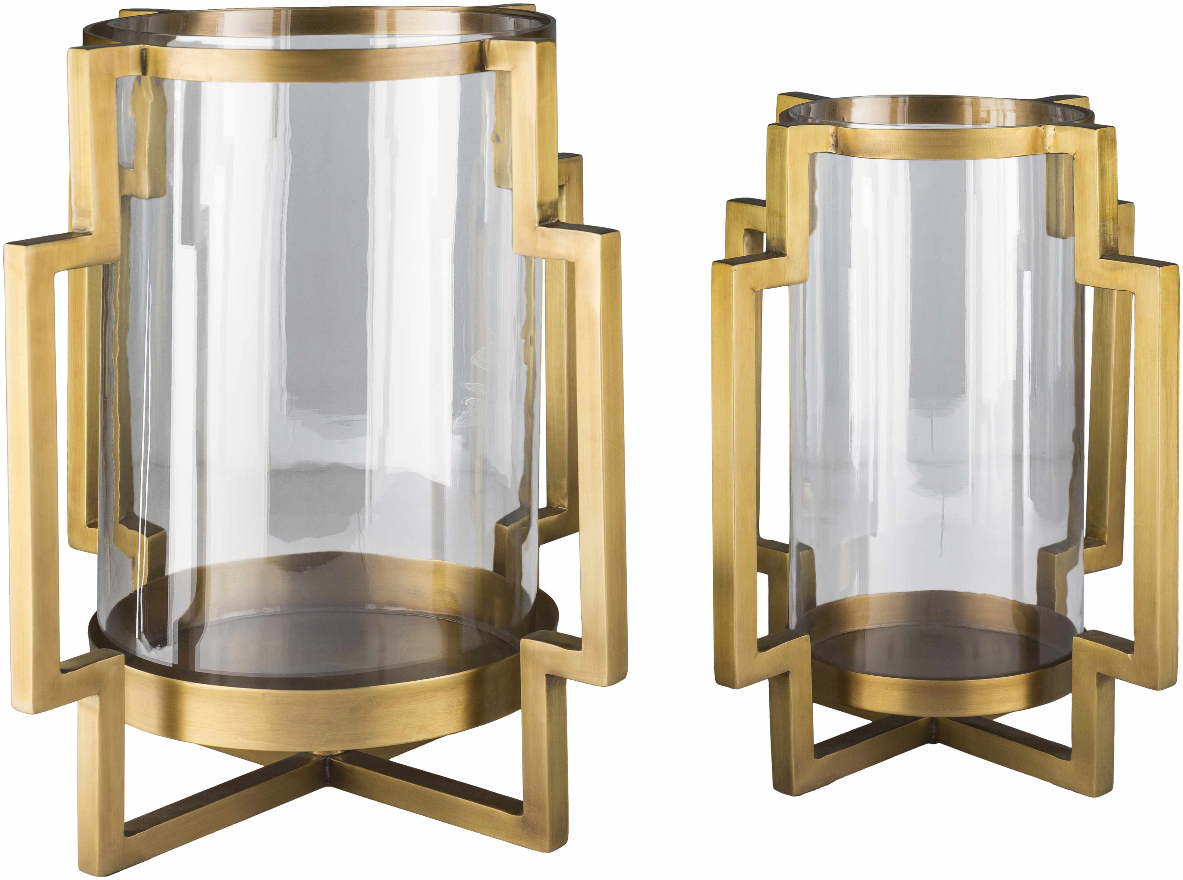 Picher Brass Geometric Gold Decorative Accent
