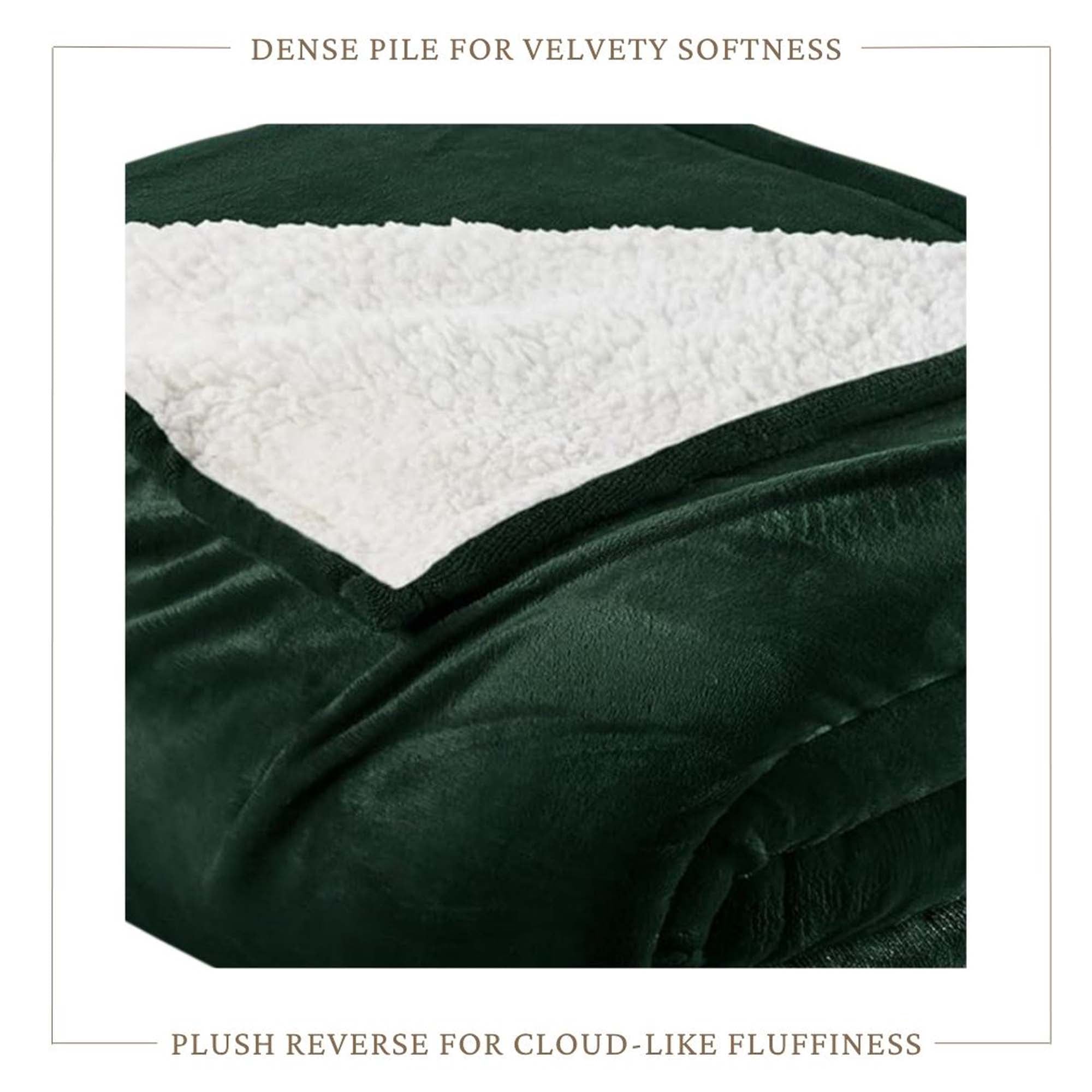 Velvet Plush Sherpa Bed Blanket - Sherpa Fleece Collection - Best Buy Furniture