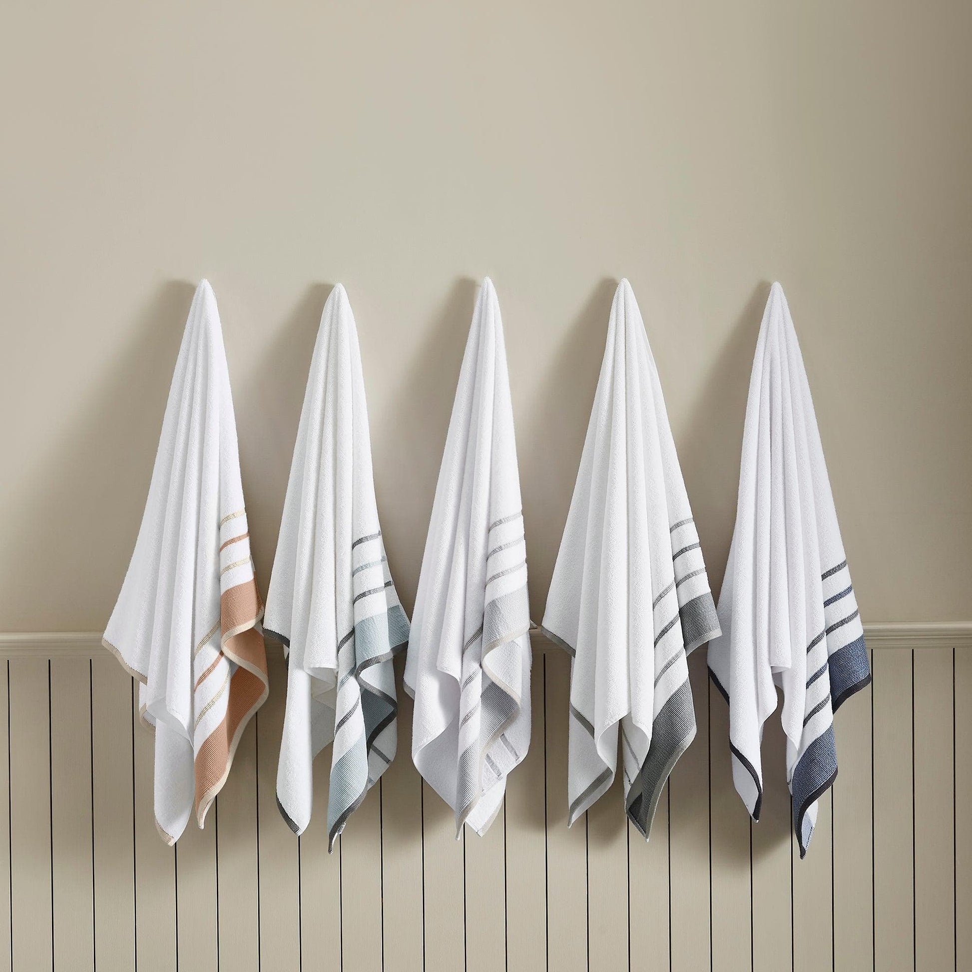 Decorative Cotton Stripe Bath Towel Set - Noelle Collection - Best Buy Furniture