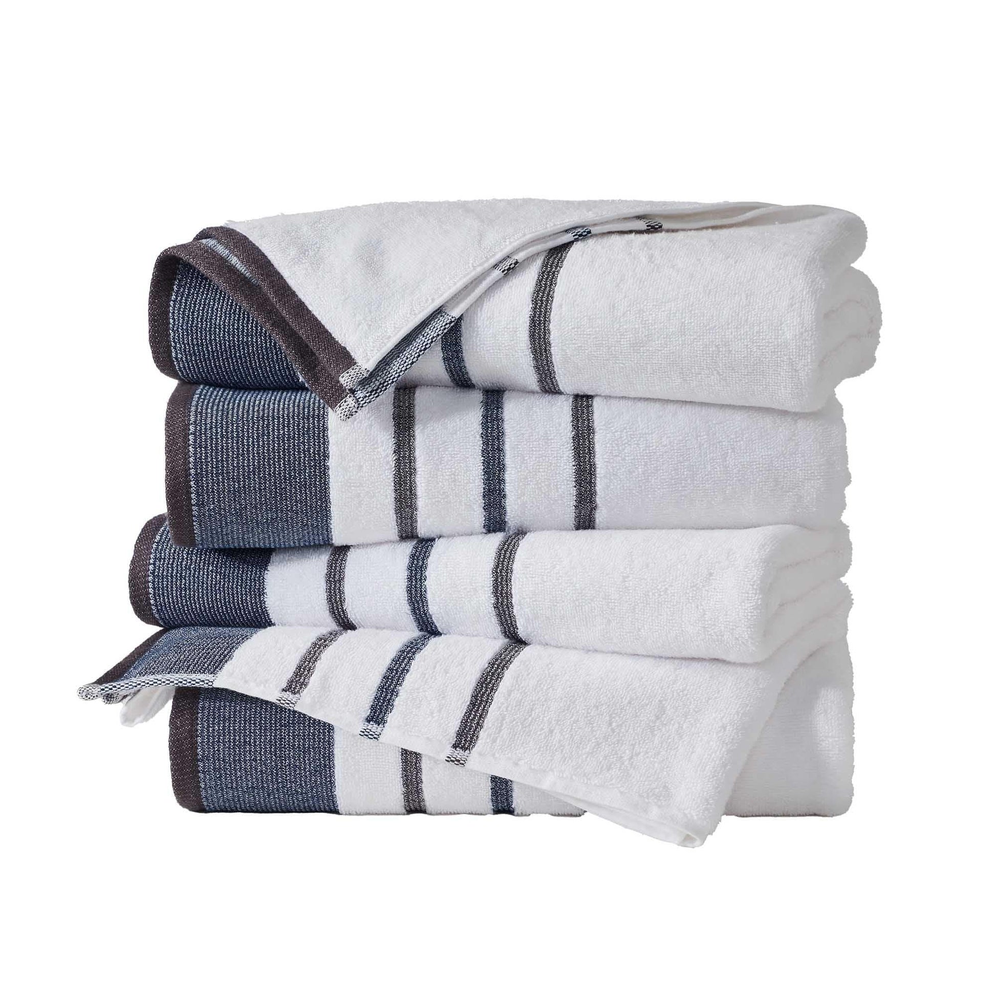 Decorative Cotton Stripe Bath Towel Set - Noelle Collection - Best Buy Furniture