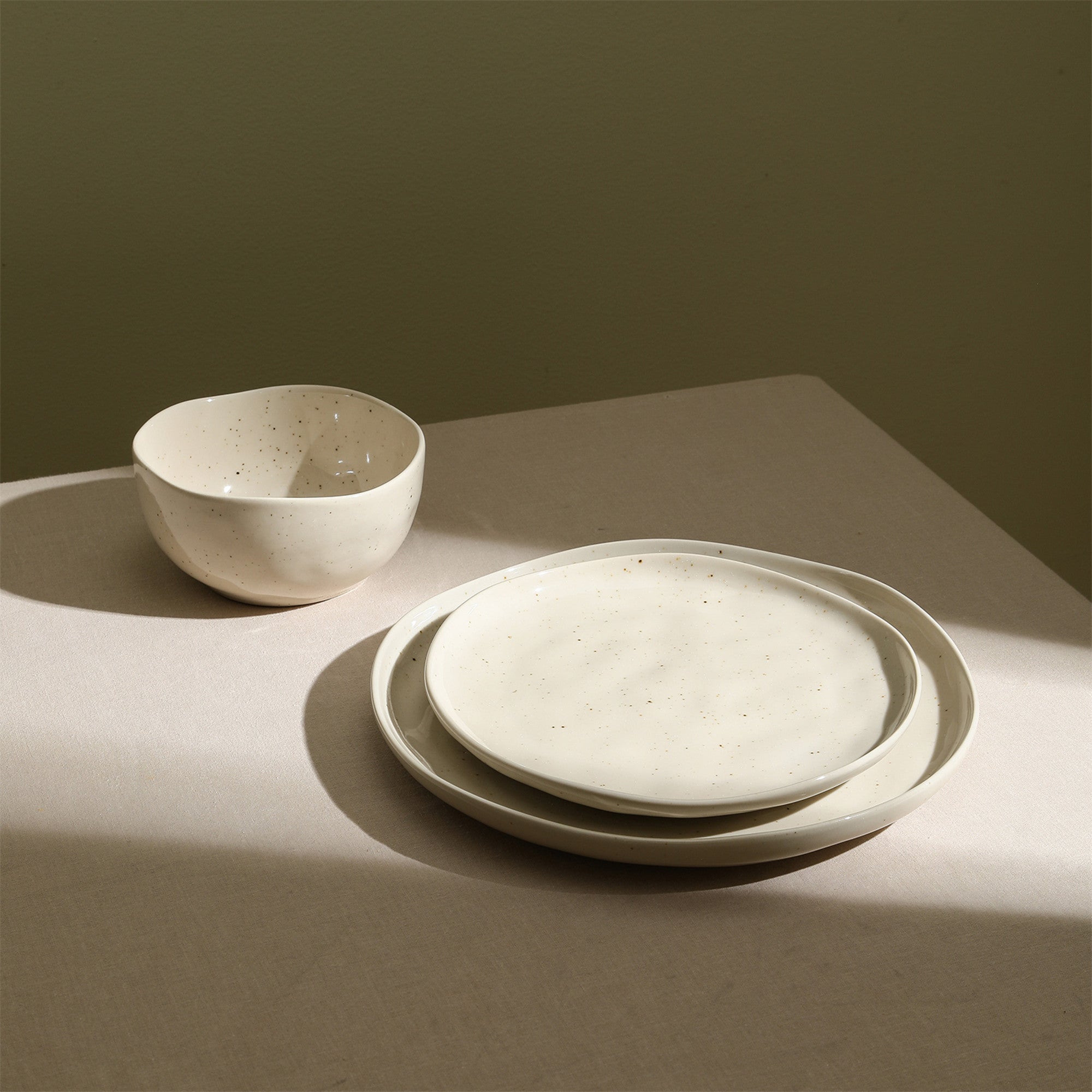 Mirella Stoneware Dinnerware Set - Beige
