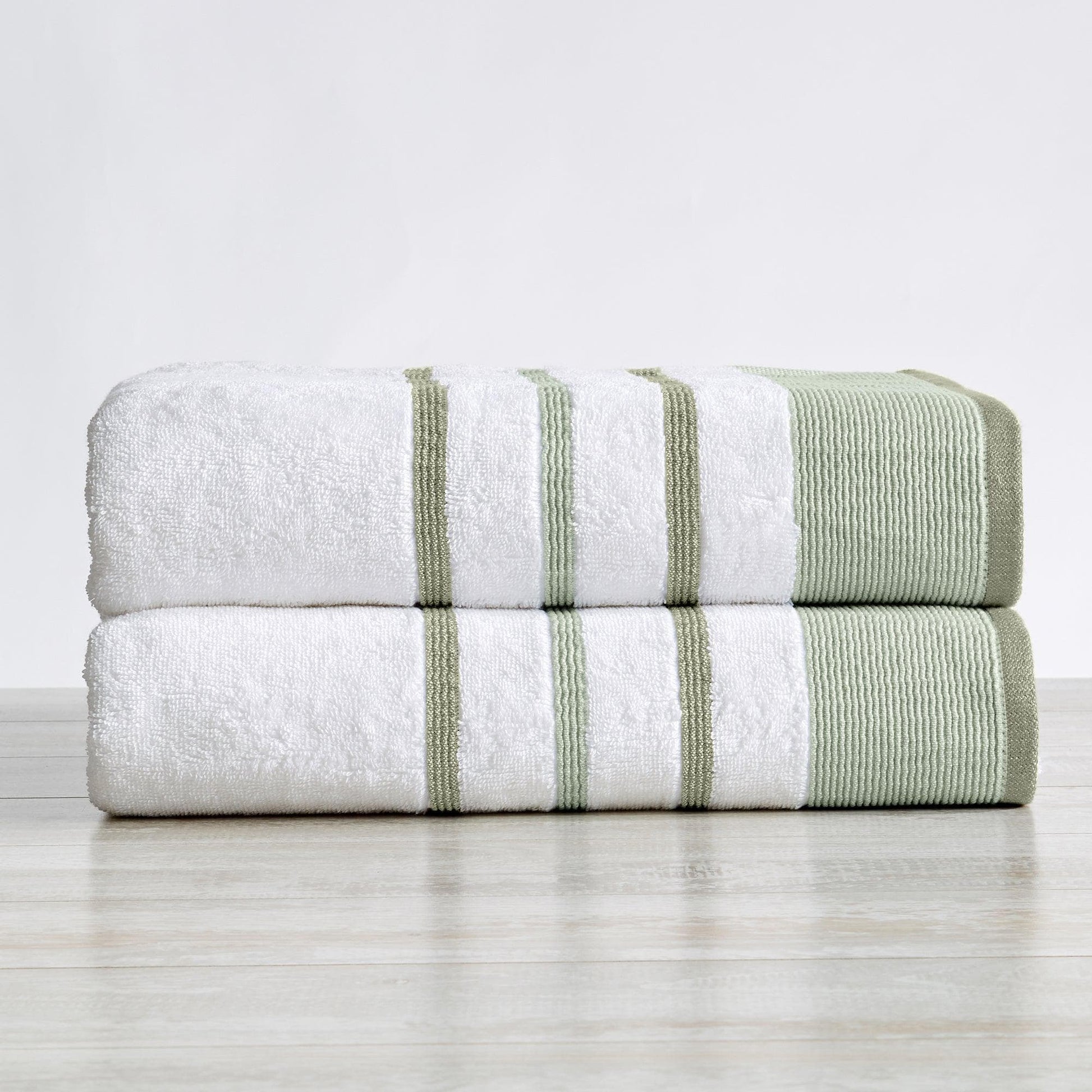 Decorative Cotton Stripe Bath Towel Set - Noelle Collection - Best Buy Furniture