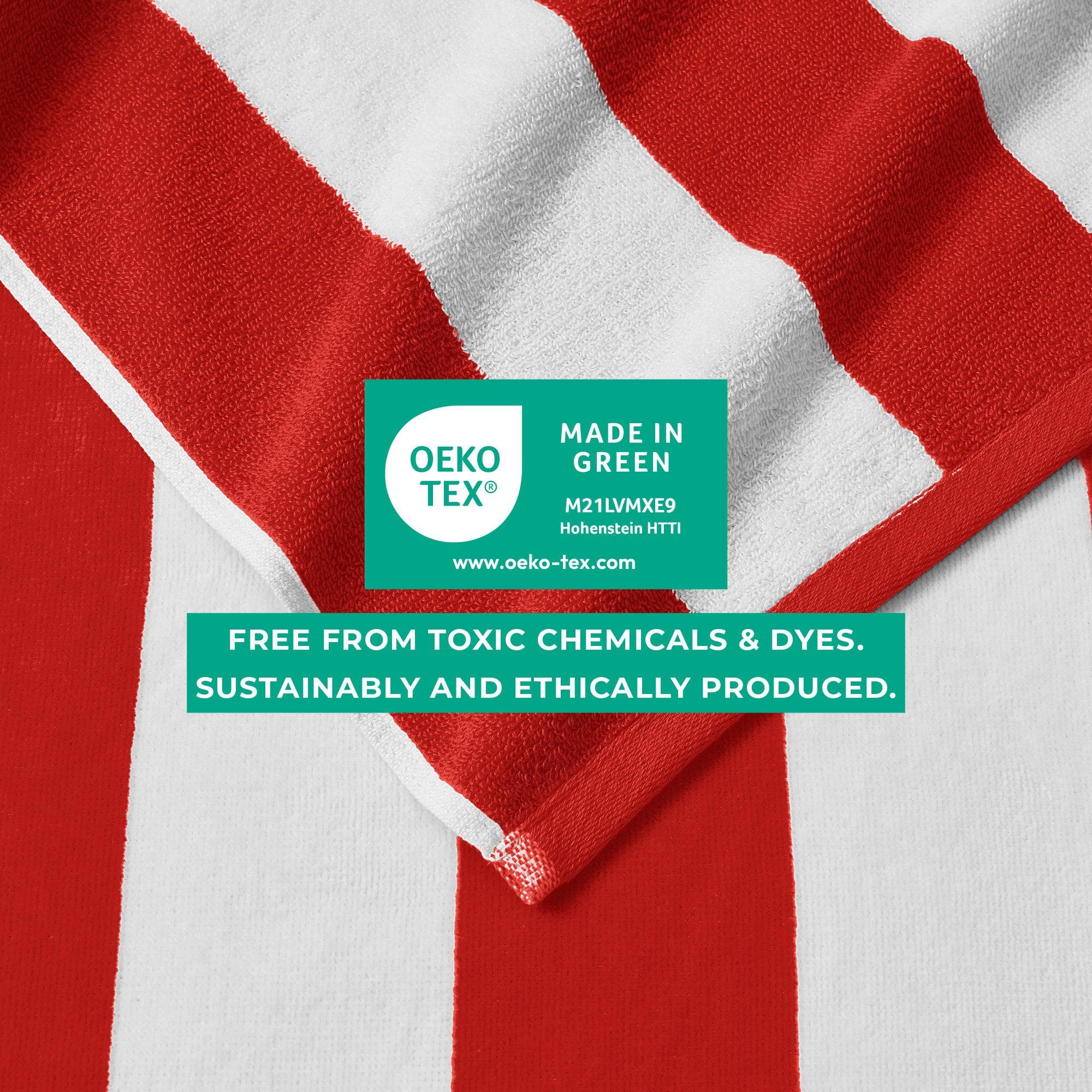 Cotton Velour Cabana Stripe Beach Towel - Novia Collection - Best Buy Furniture