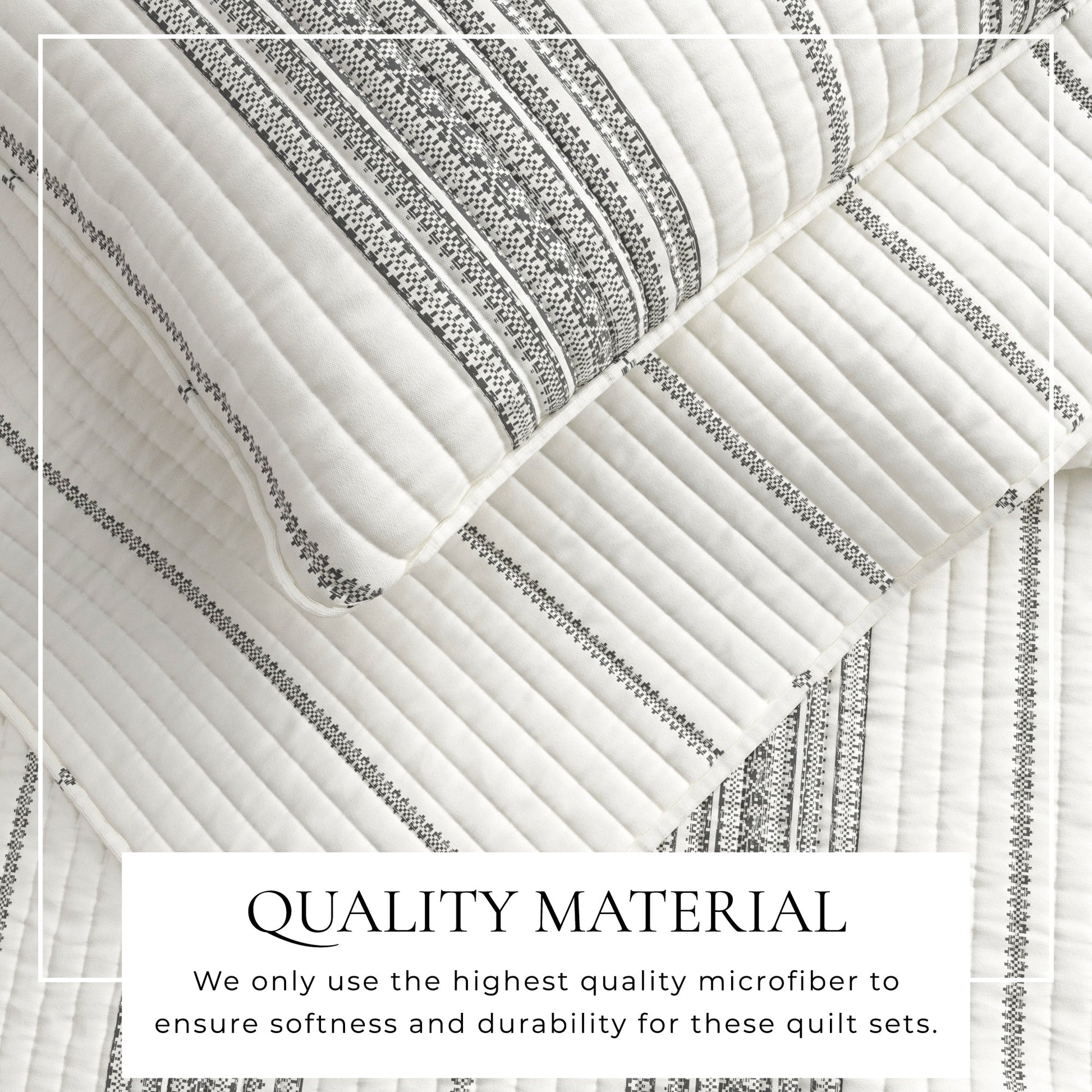 3-Piece Stripe Quilt - Wesley Collection - Best Buy Furniture