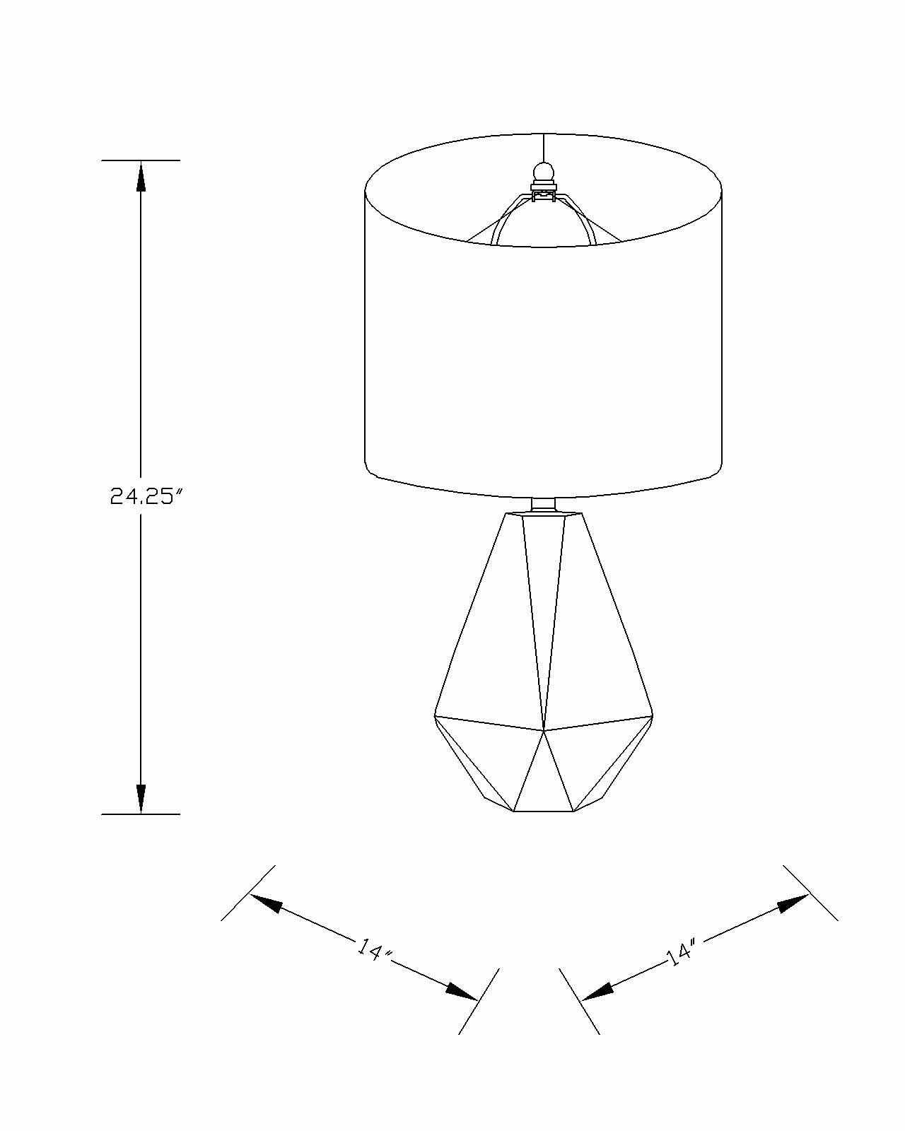 Keles Ribbed Ceramic Gray Table Lamp