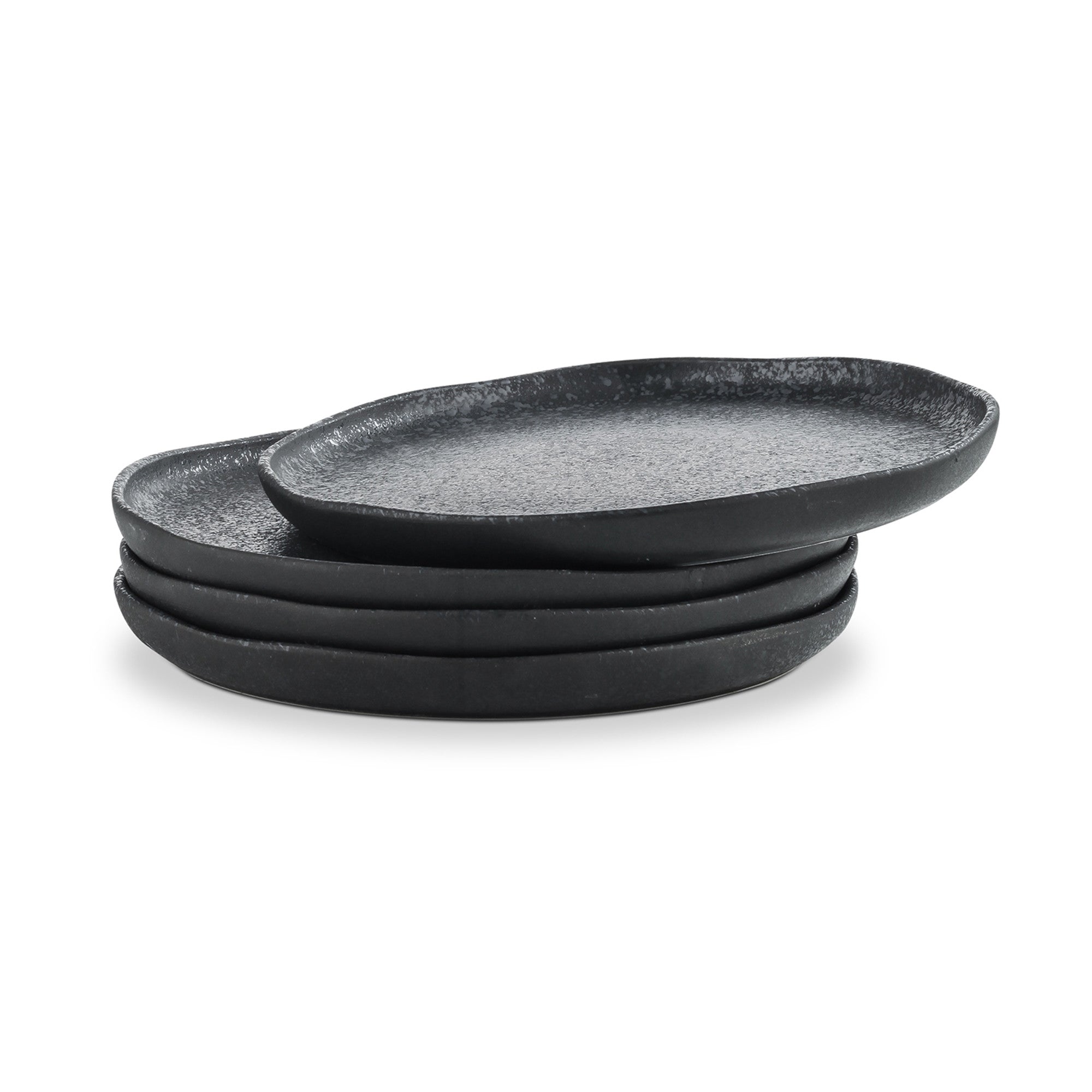 Tom Stoneware Salad Plate - Black And White Reflection