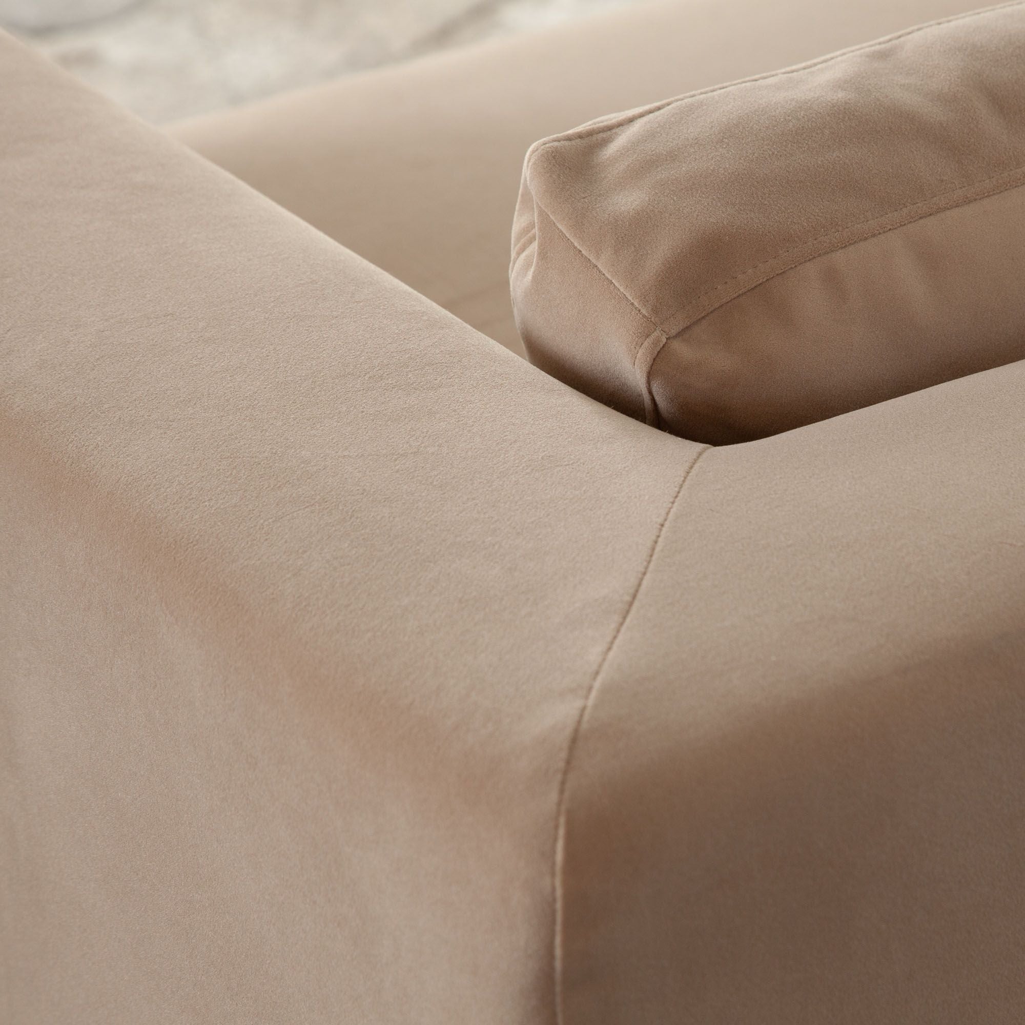 Rift Camel Performance Velvet Sofa