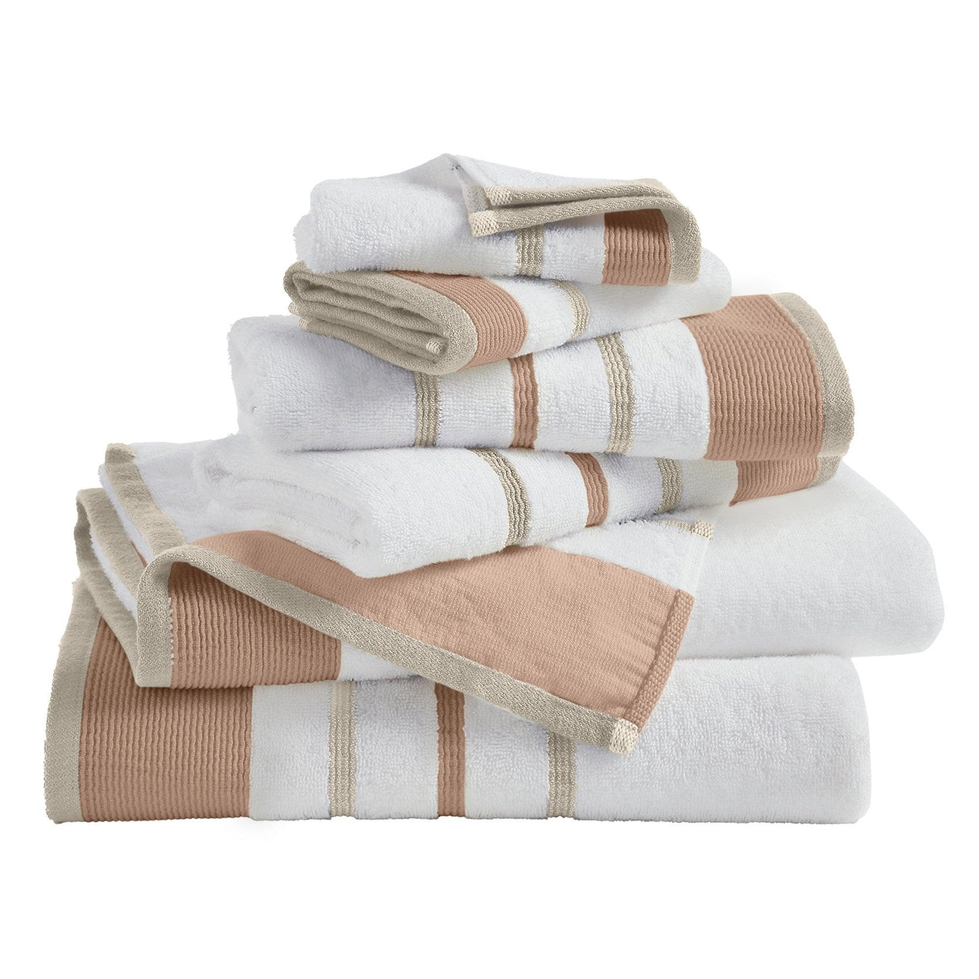 Decorative Cotton Stripe Bath Towel Set - Noelle Collection - Best Buy Furniture
