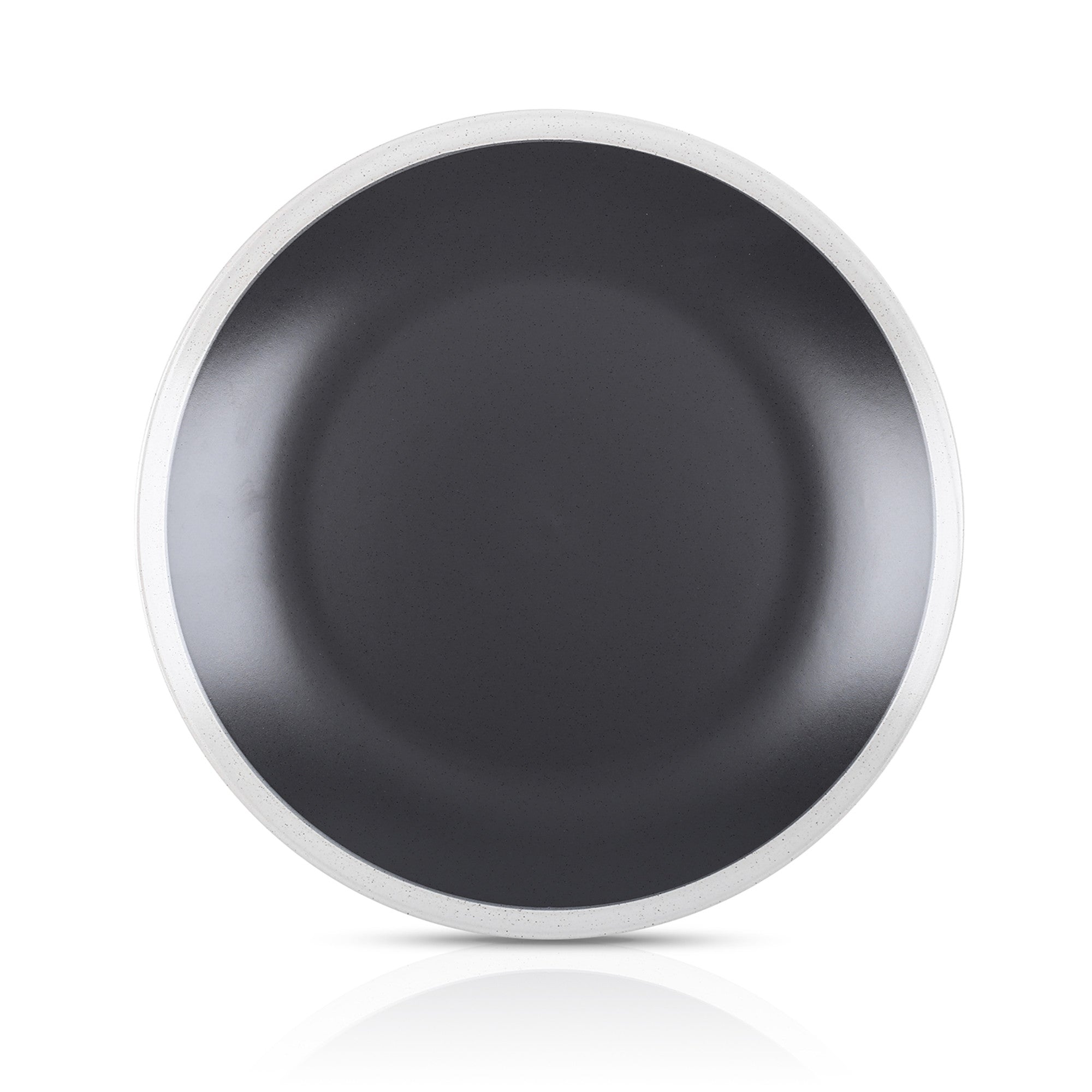 Serenity Stoneware Dinner Plate - Dark Gray And Cream