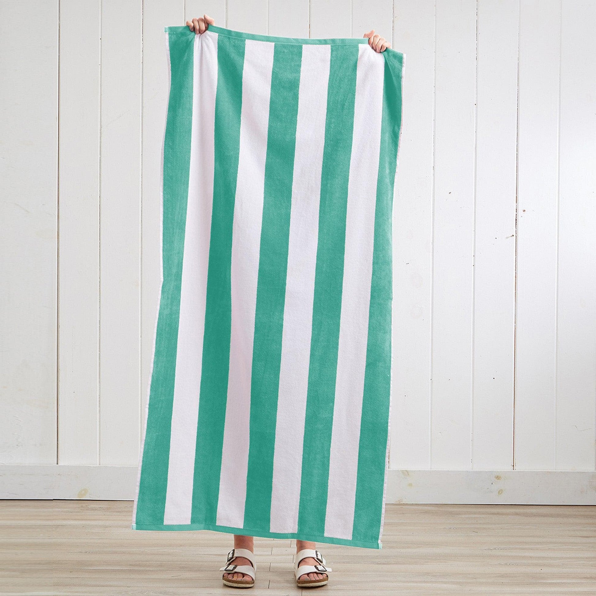 Cotton Velour Cabana Stripe Beach Towel - Novia Collection - Best Buy Furniture