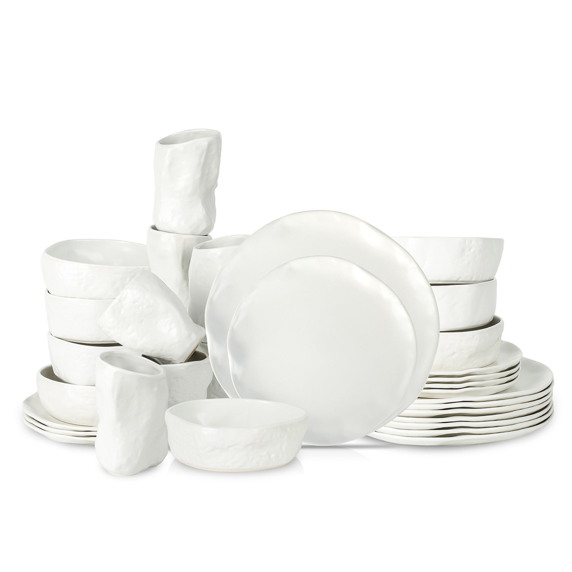 Atik Stoneware Dinnerware Set - White