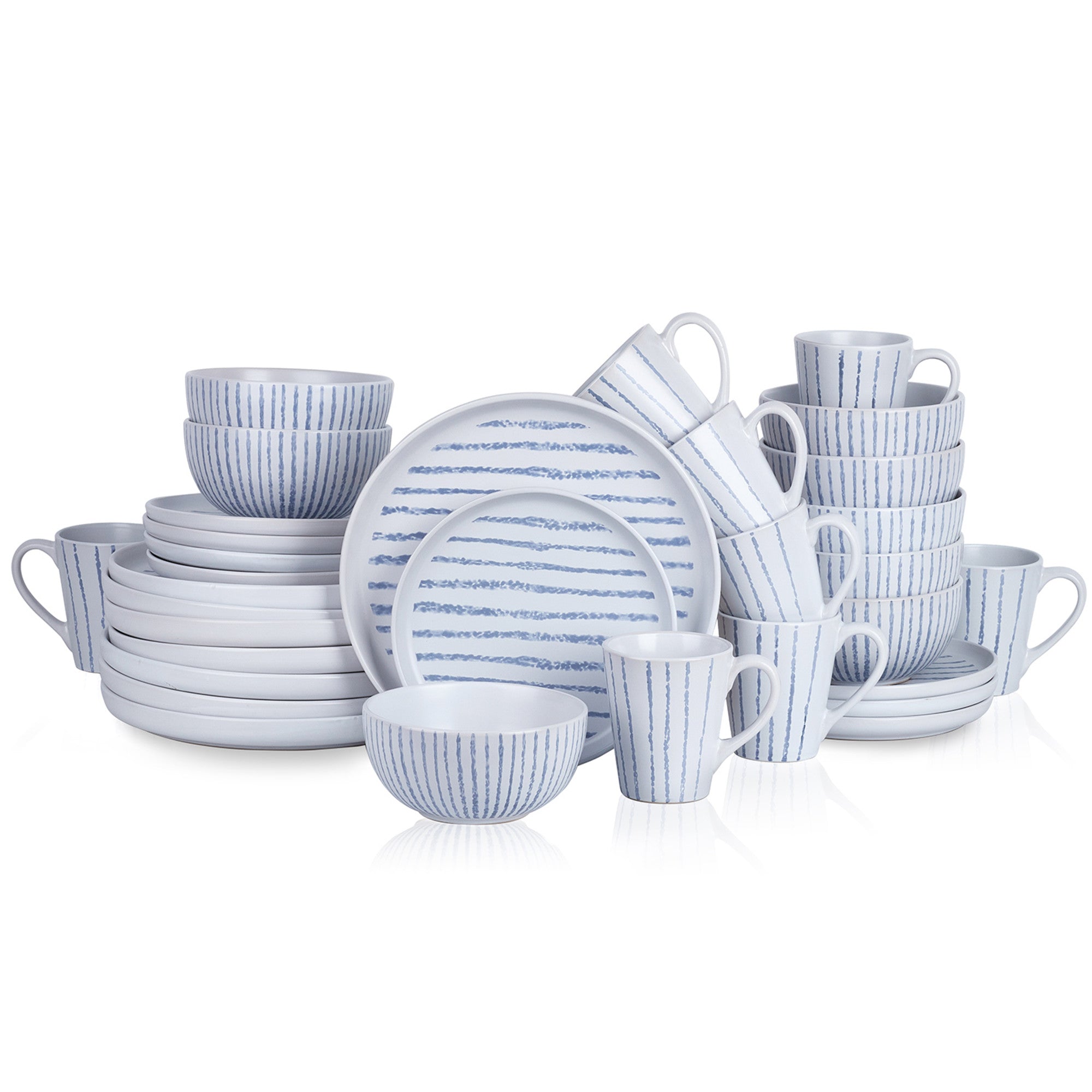 Nova Stoneware Dinnerware Set - Blue