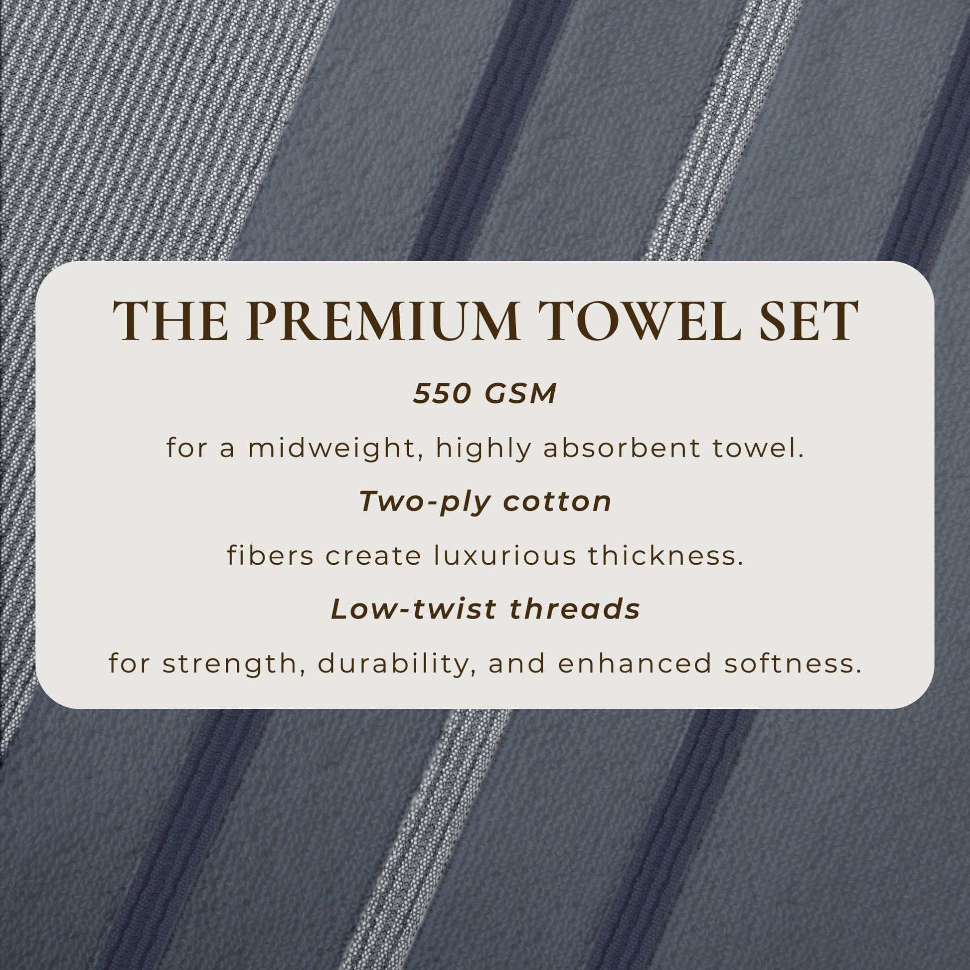 Decorative Cotton Stripe Bath Towel Set - Noelle Collection - Best Buy Furniture