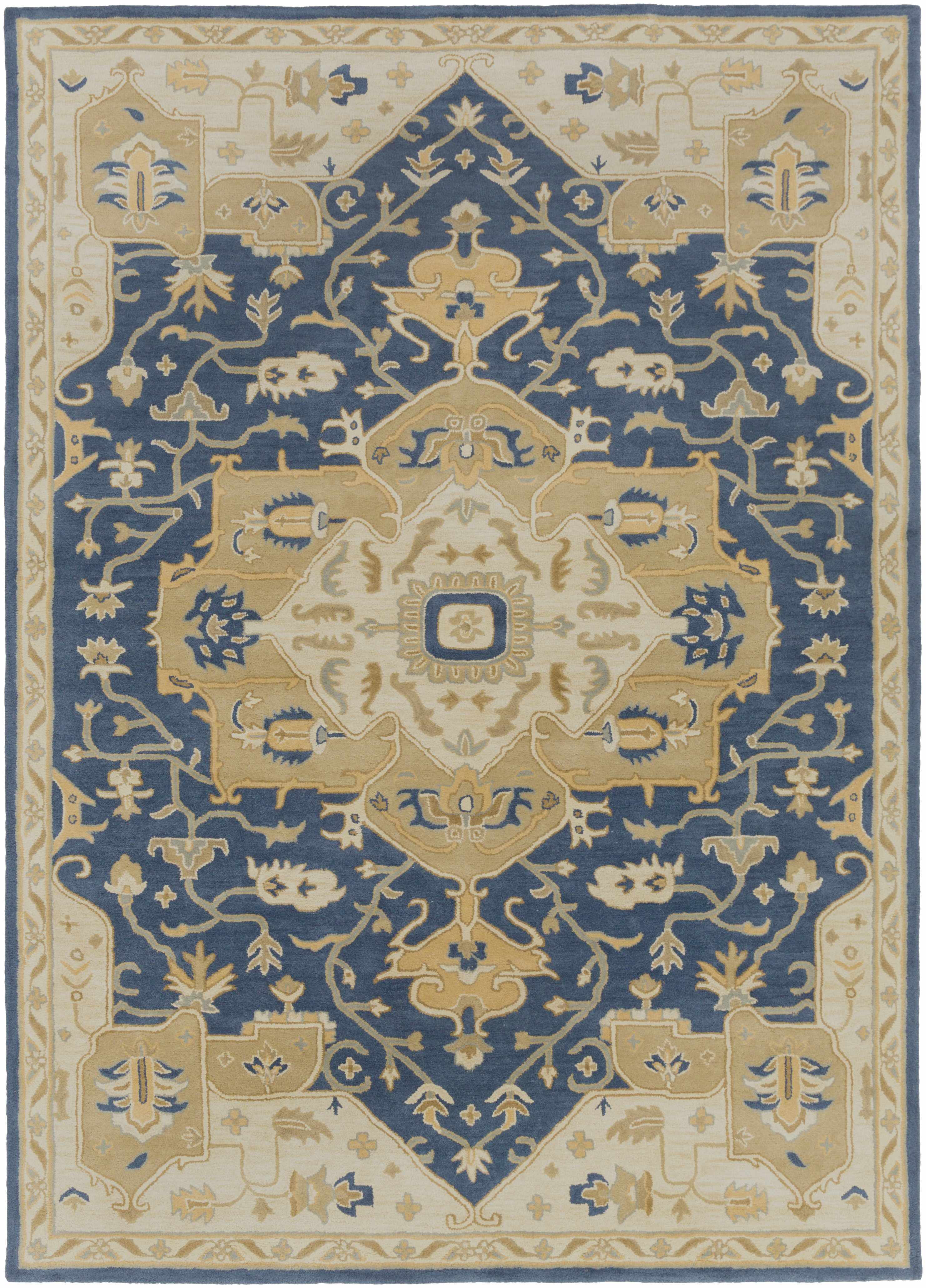 Broomfield 1145 Hand Tufted Blue Wool Rug