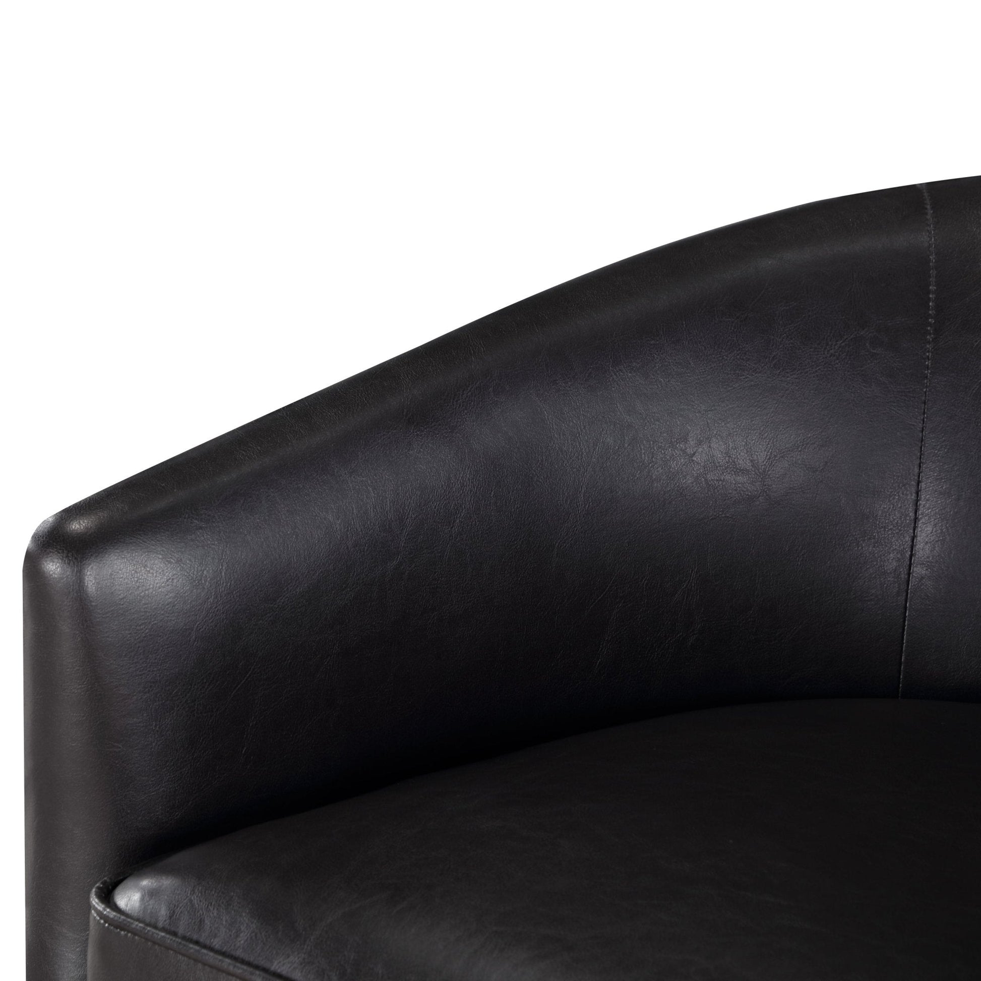 Maisy faux leather wood base barrel swivel chair - Tuesday Morning - Accent Chairs