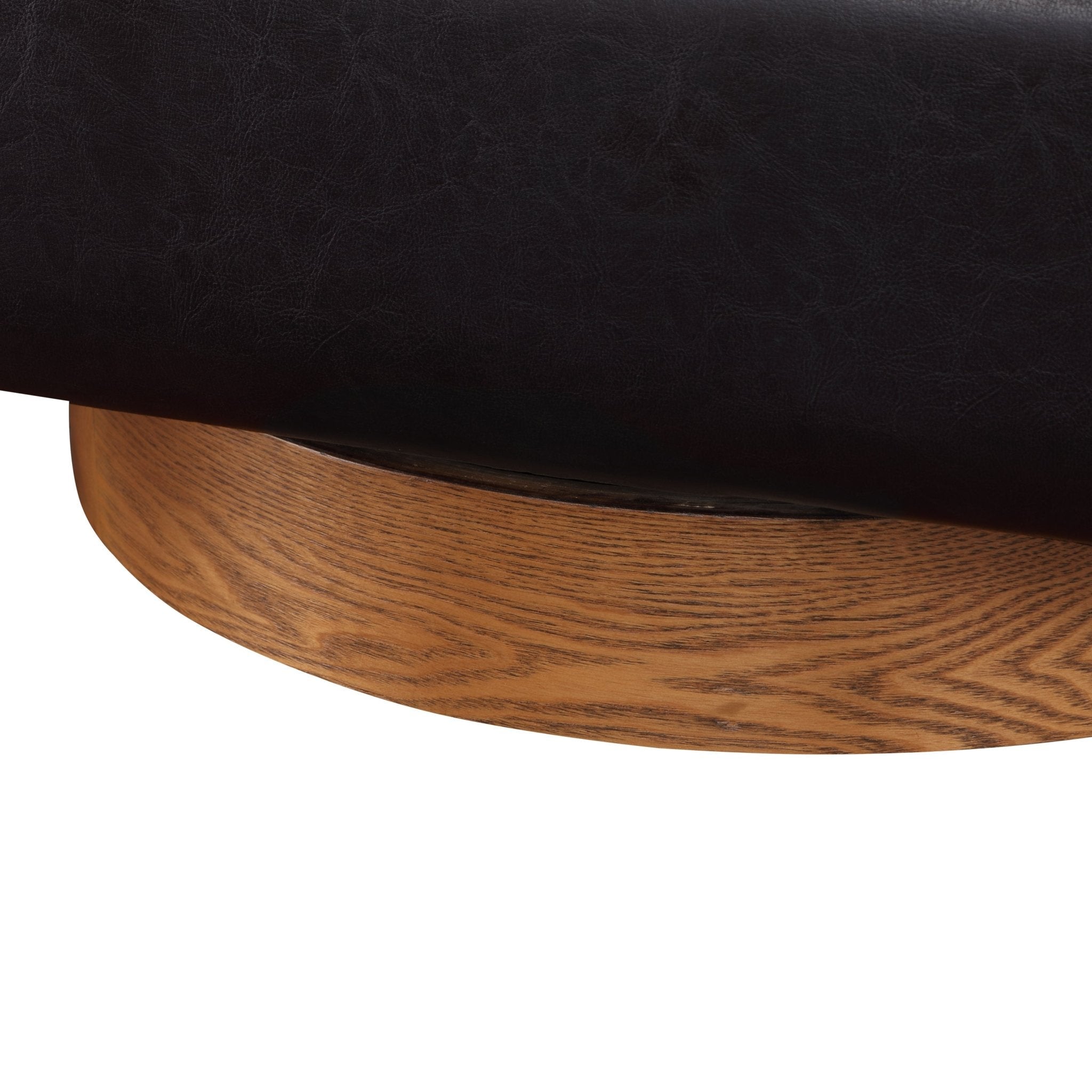Maisy faux leather wood base barrel swivel chair - Tuesday Morning - Accent Chairs