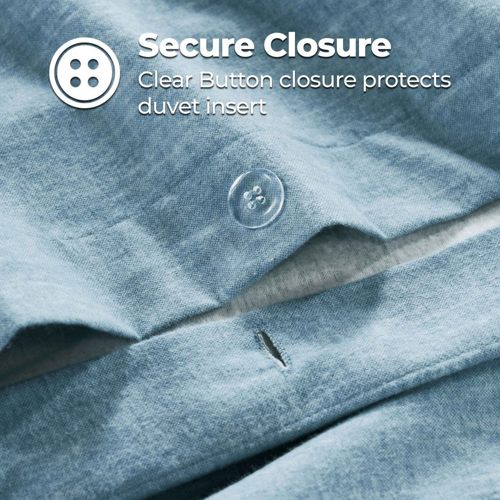 Melange Flannel Cotton Fuzzy Warm Two-Toned Duvet Cover Set - Duvet Cover Set by Superior Brand