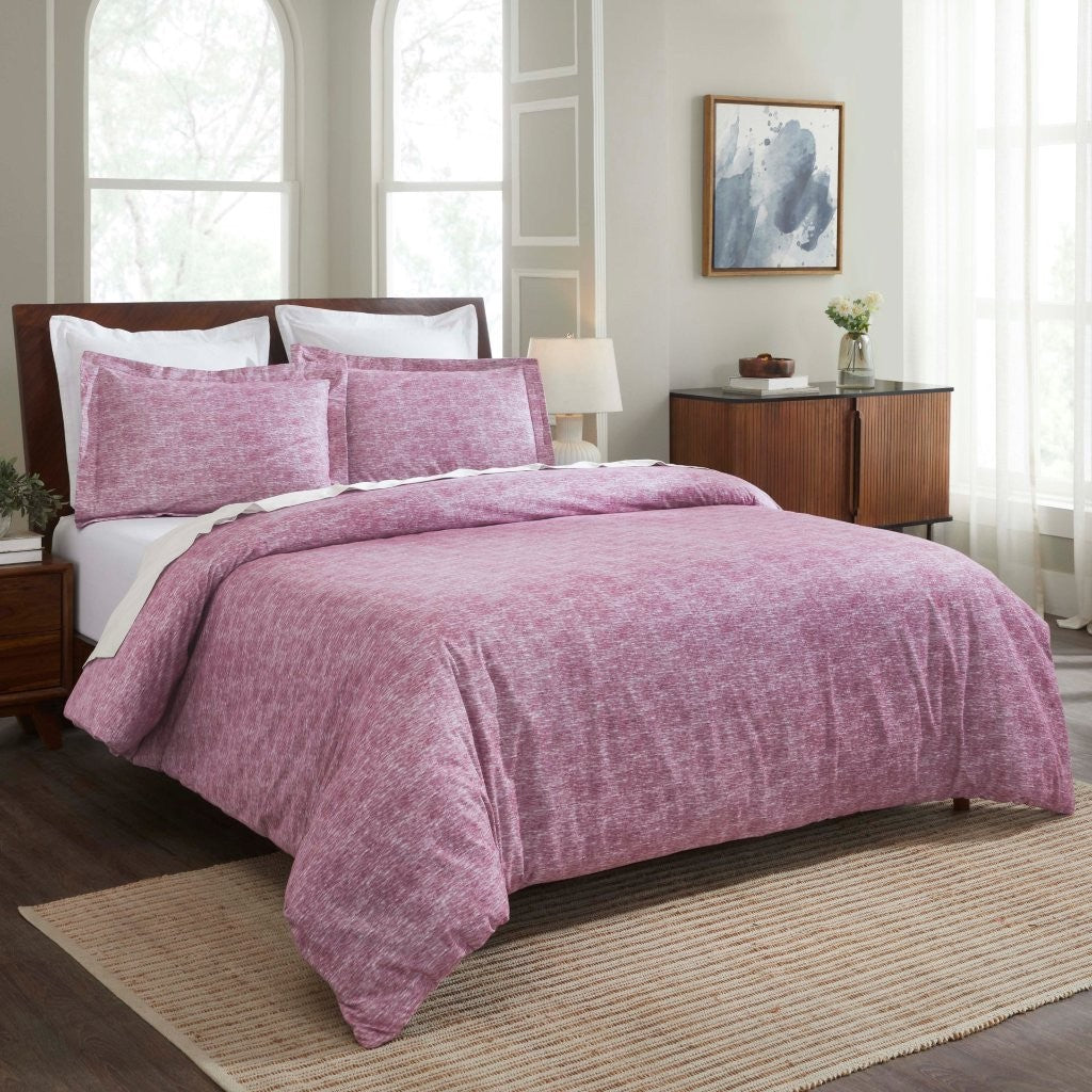 Melange Flannel Cotton Fuzzy Warm Two-Toned Duvet Cover Set - Duvet Cover Set by Superior Brand
