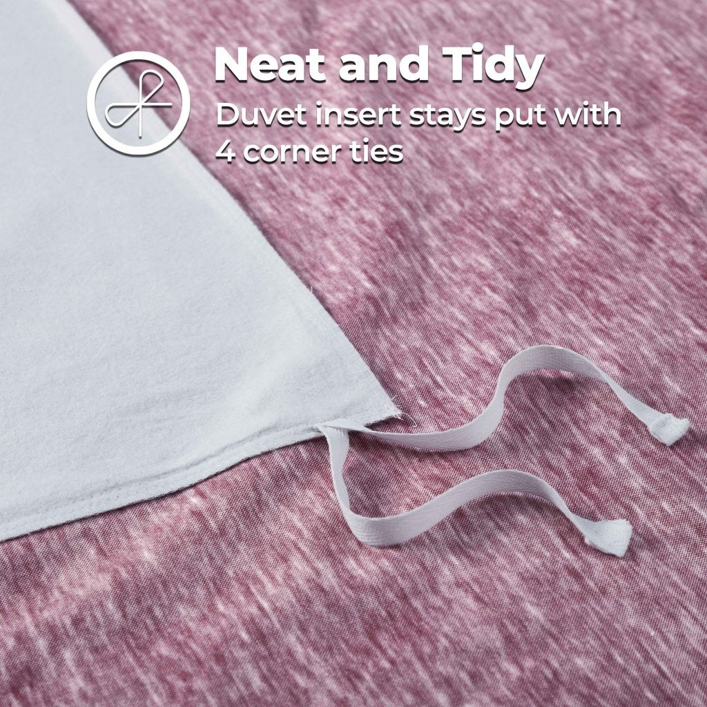 Melange Flannel Cotton Fuzzy Warm Two-Toned Duvet Cover Set - Duvet Cover Set by Superior Brand