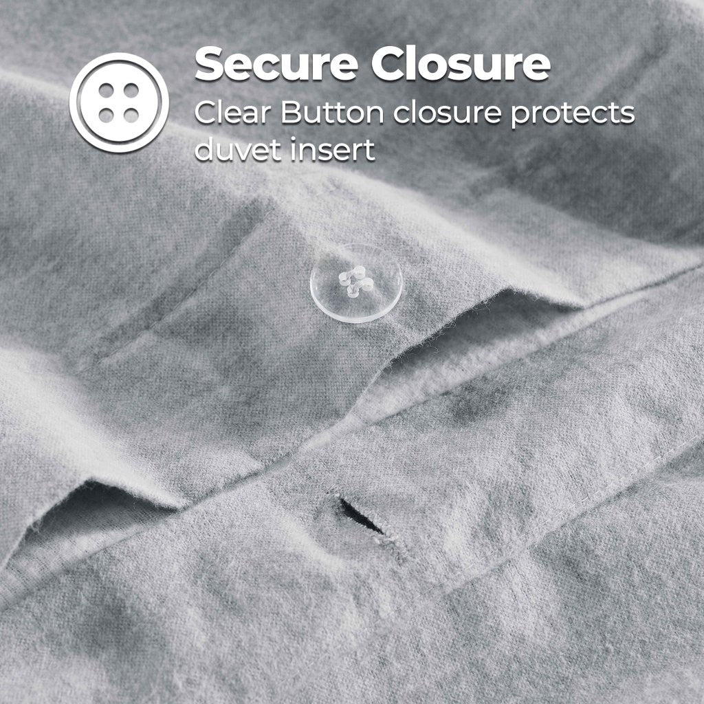 Melange Flannel Cotton Fuzzy Warm Two-Toned Duvet Cover Set - Duvet Cover Set by Superior Brand