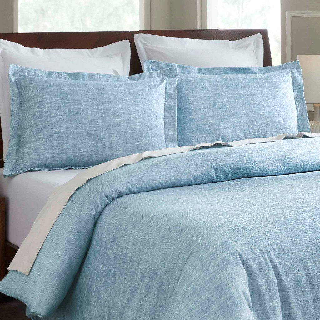 Melange Flannel Cotton Fuzzy Warm Two-Toned Duvet Cover Set - Duvet Cover Set by Superior Brand